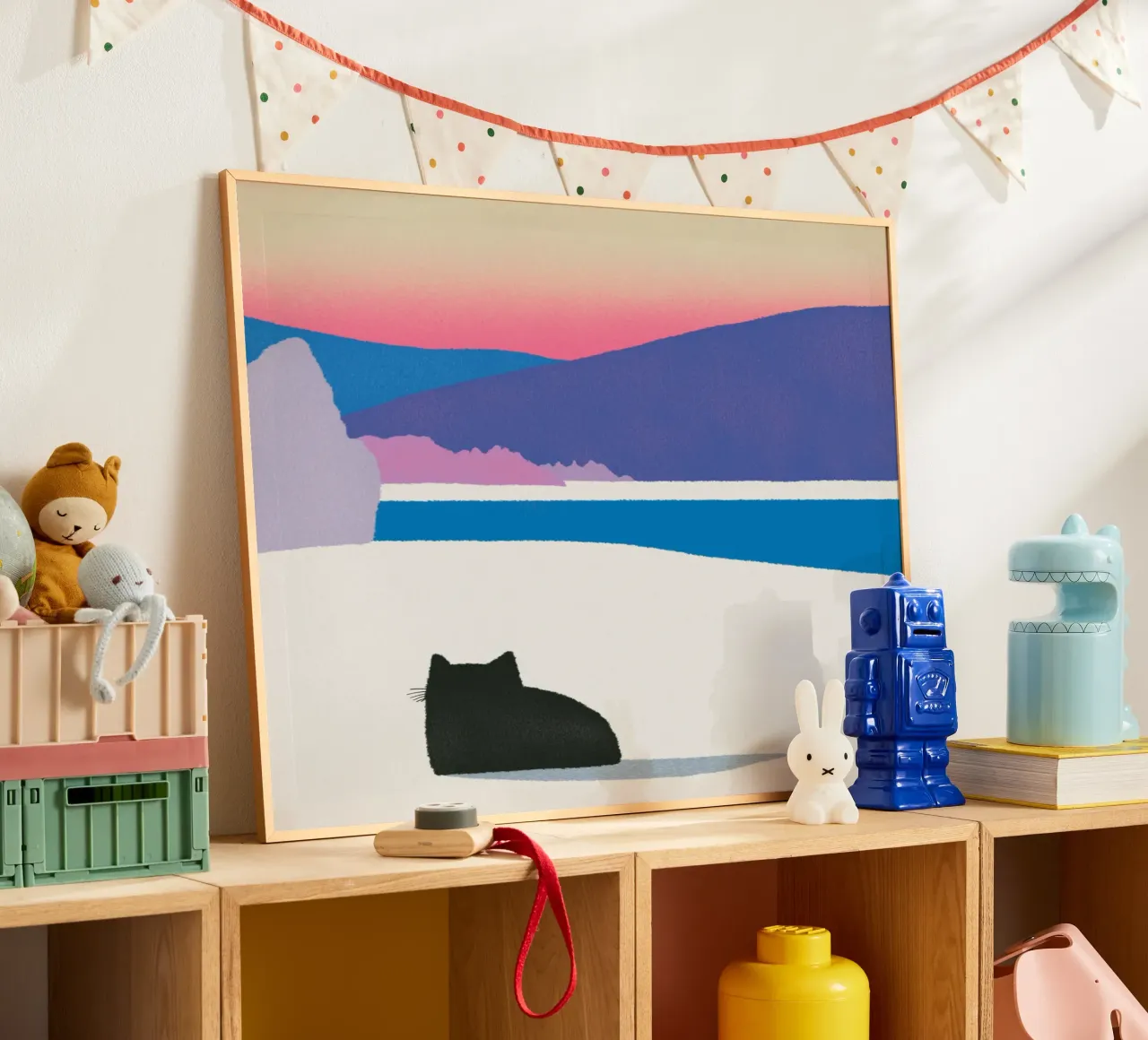 Pelliccia nera nella neve bianca poster da Little Dean