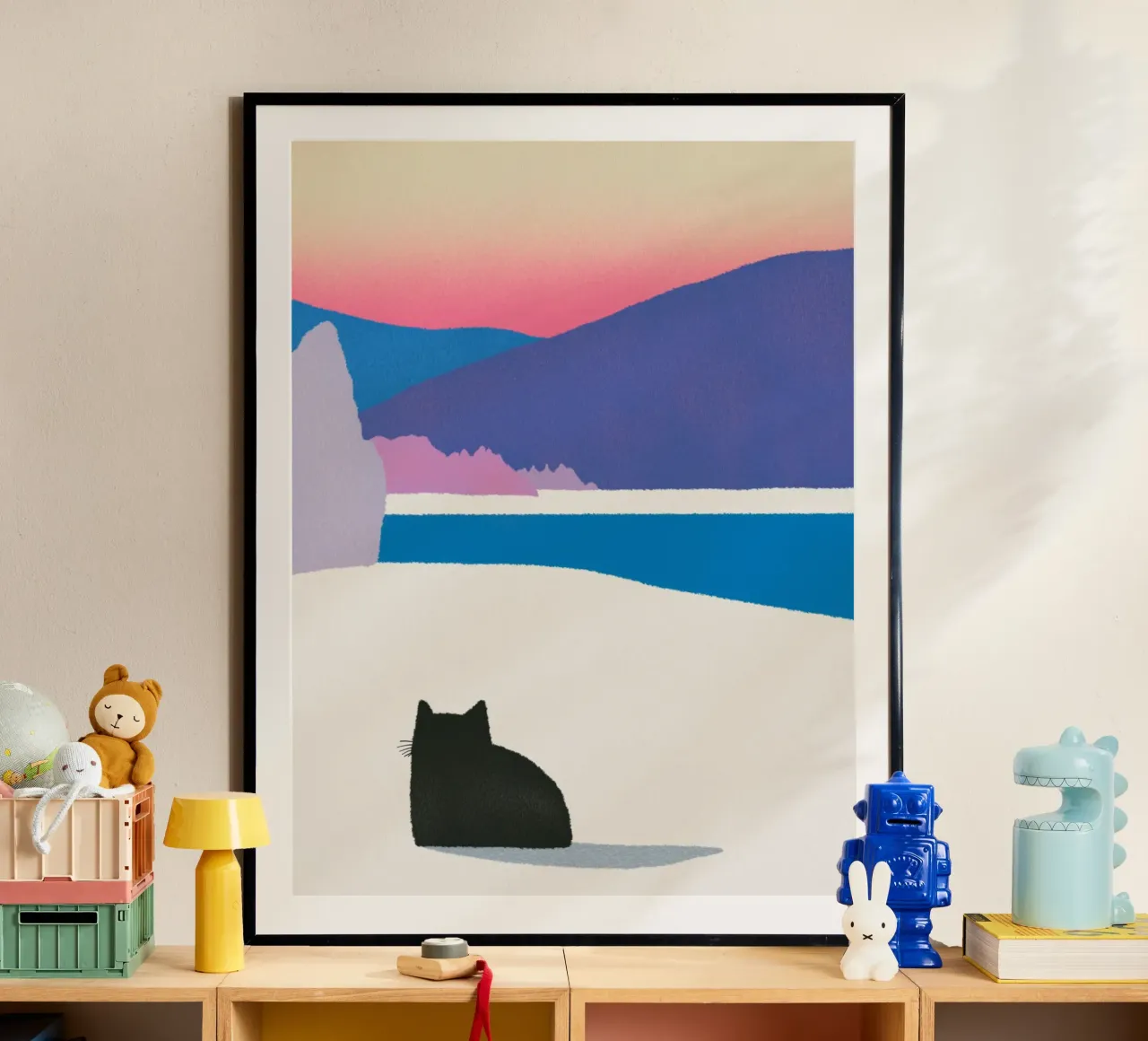 Pelliccia nera nella neve bianca poster da Little Dean
