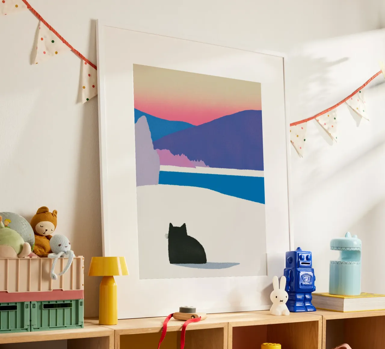 Pelliccia nera nella neve bianca poster da Little Dean