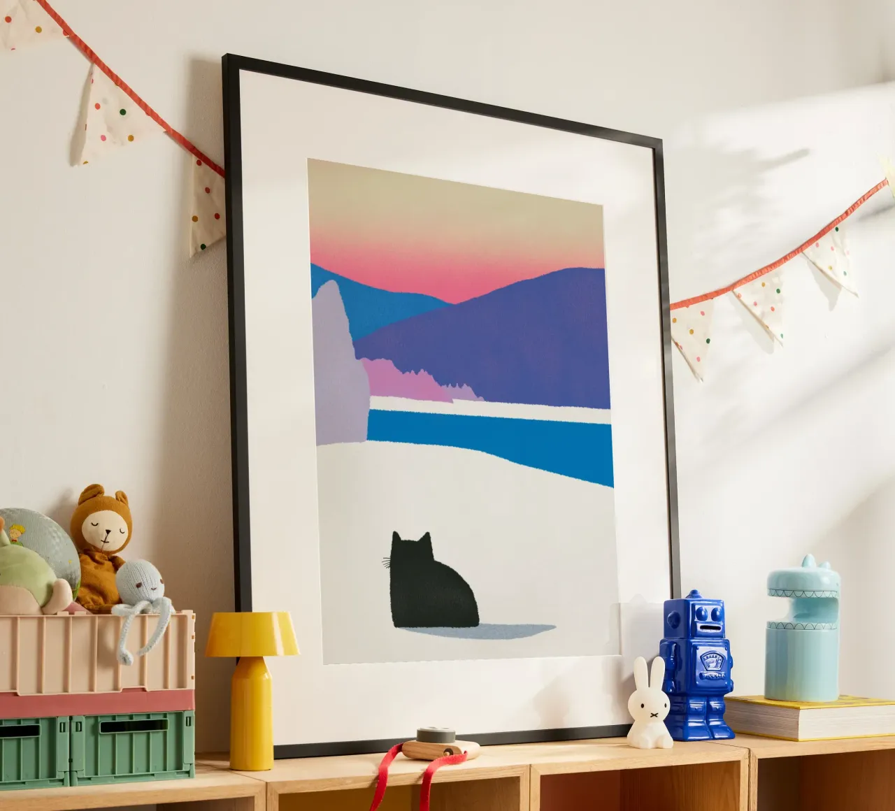 Pelliccia nera nella neve bianca poster da Little Dean
