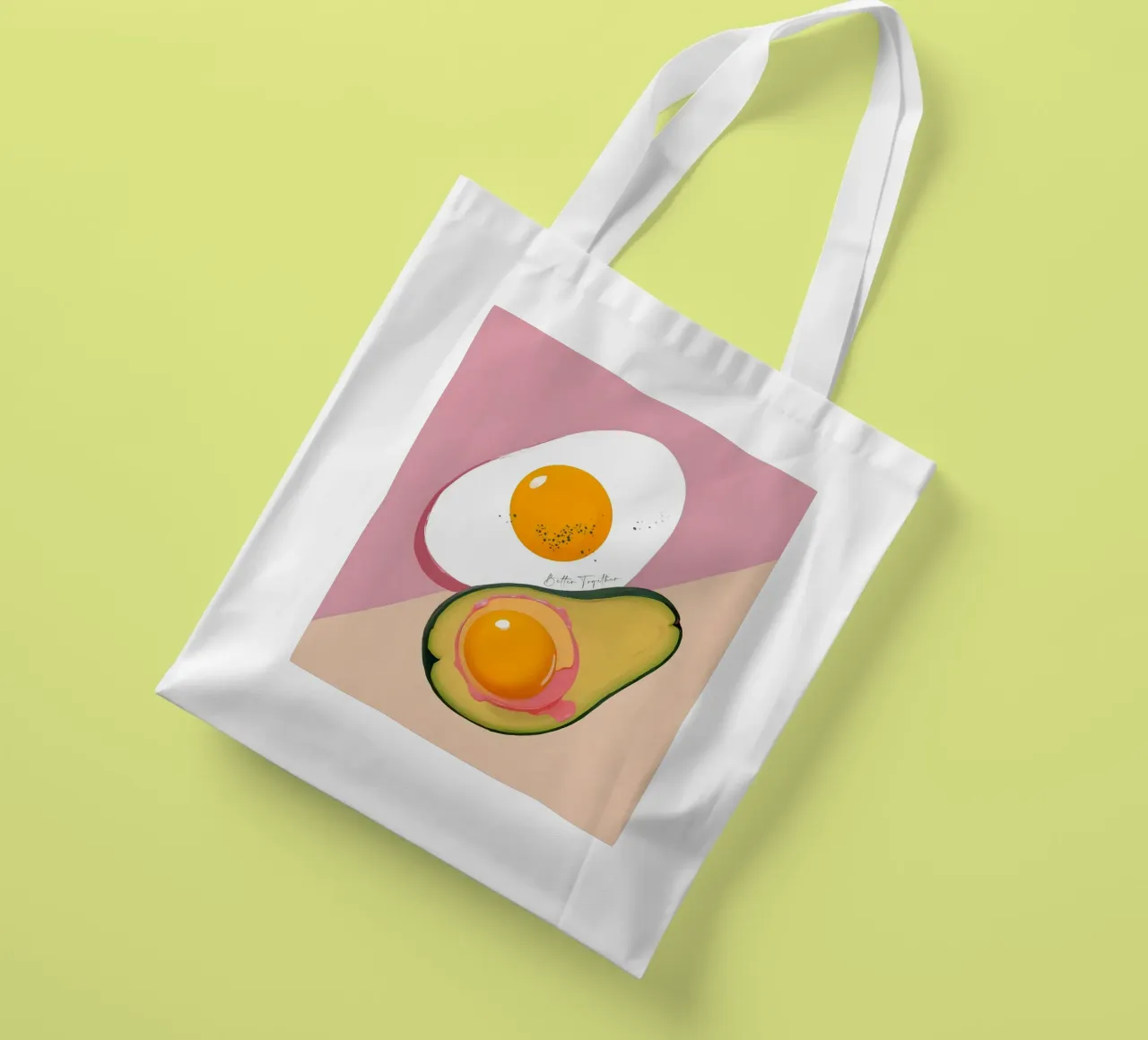 Better Together | Avocado & Eggs Couple Breakfast tote bag by 83oranges