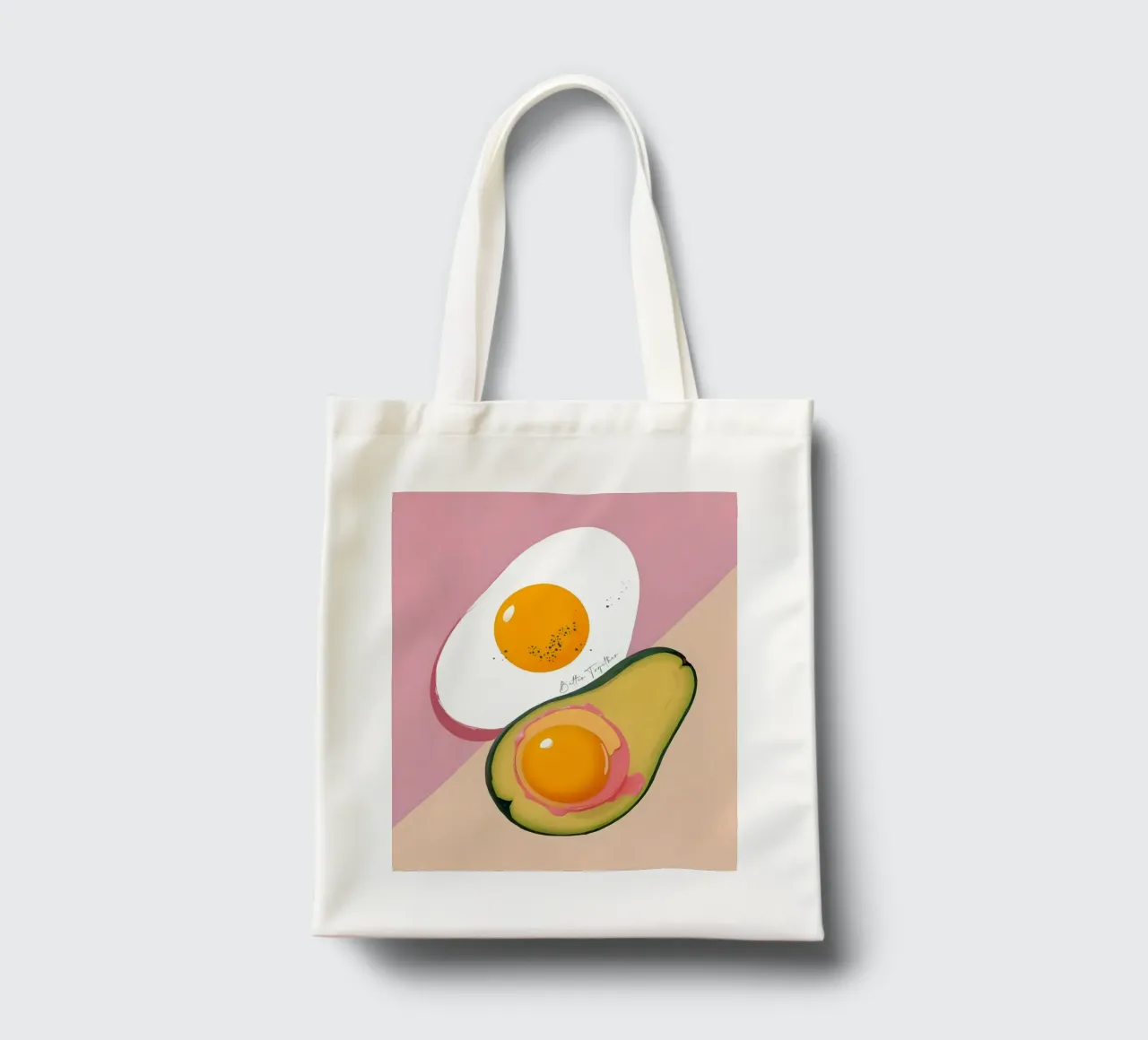 Better Together | Avocado & Eggs Couple Breakfast tote bag by 83oranges