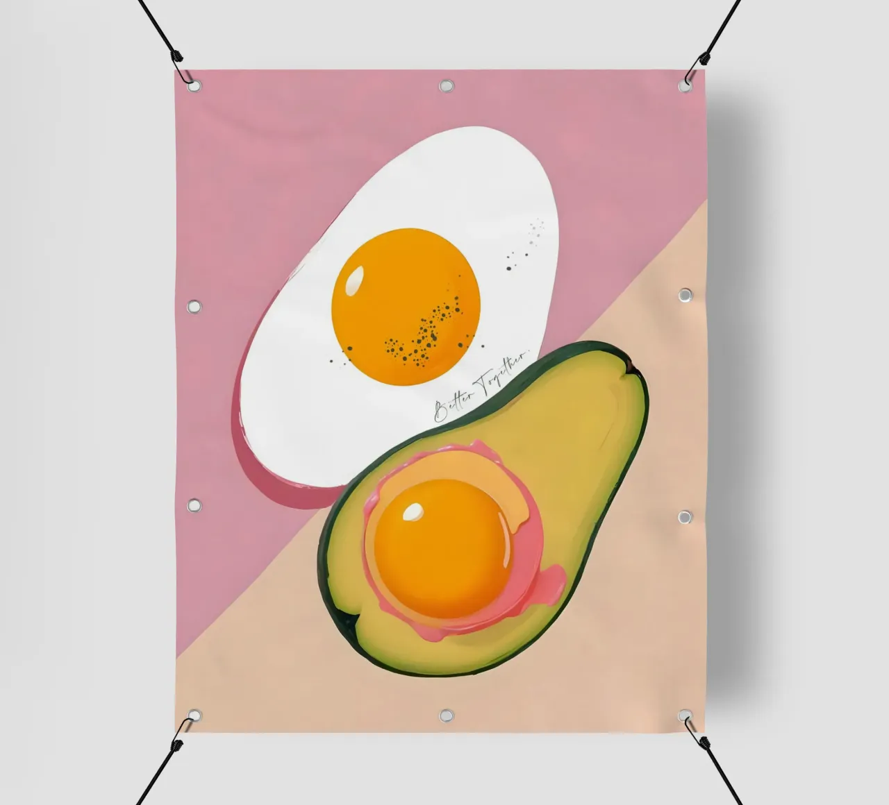 Better Together | Avocado & Eggs Couple Breakfast pvc cover by 83oranges