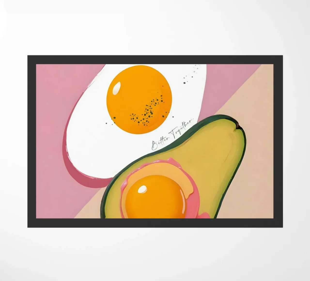 Better Together | Avocado & Eggs Couple Breakfast doormat by 83oranges