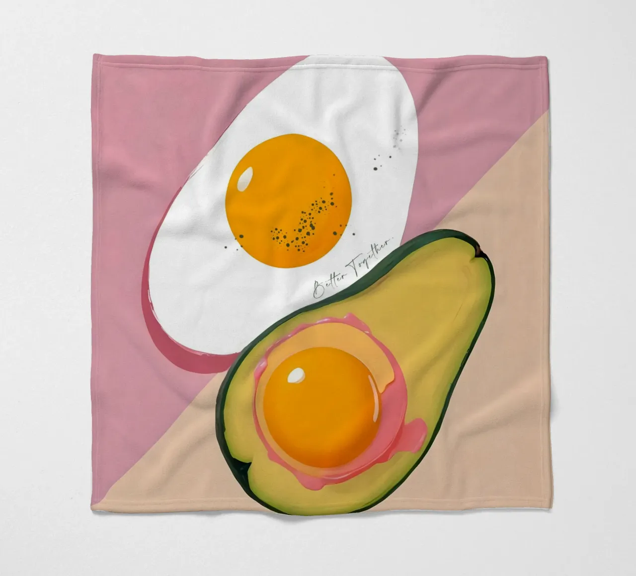 Besser zusammen | Avocado & Eier Frühstück für Paare Fleecedecke von 83oranges