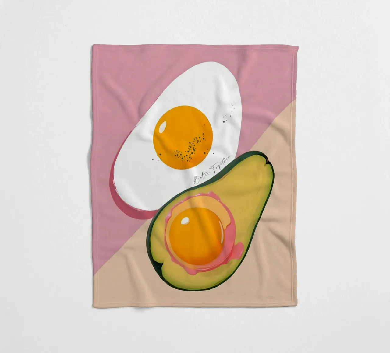 Besser zusammen | Avocado & Eier Frühstück für Paare Fleecedecke von 83oranges