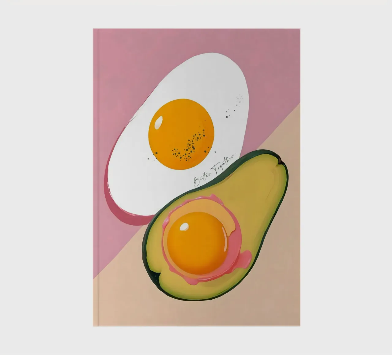 Better Together | Avocado & Eggs Couple Breakfast notebook by 83oranges