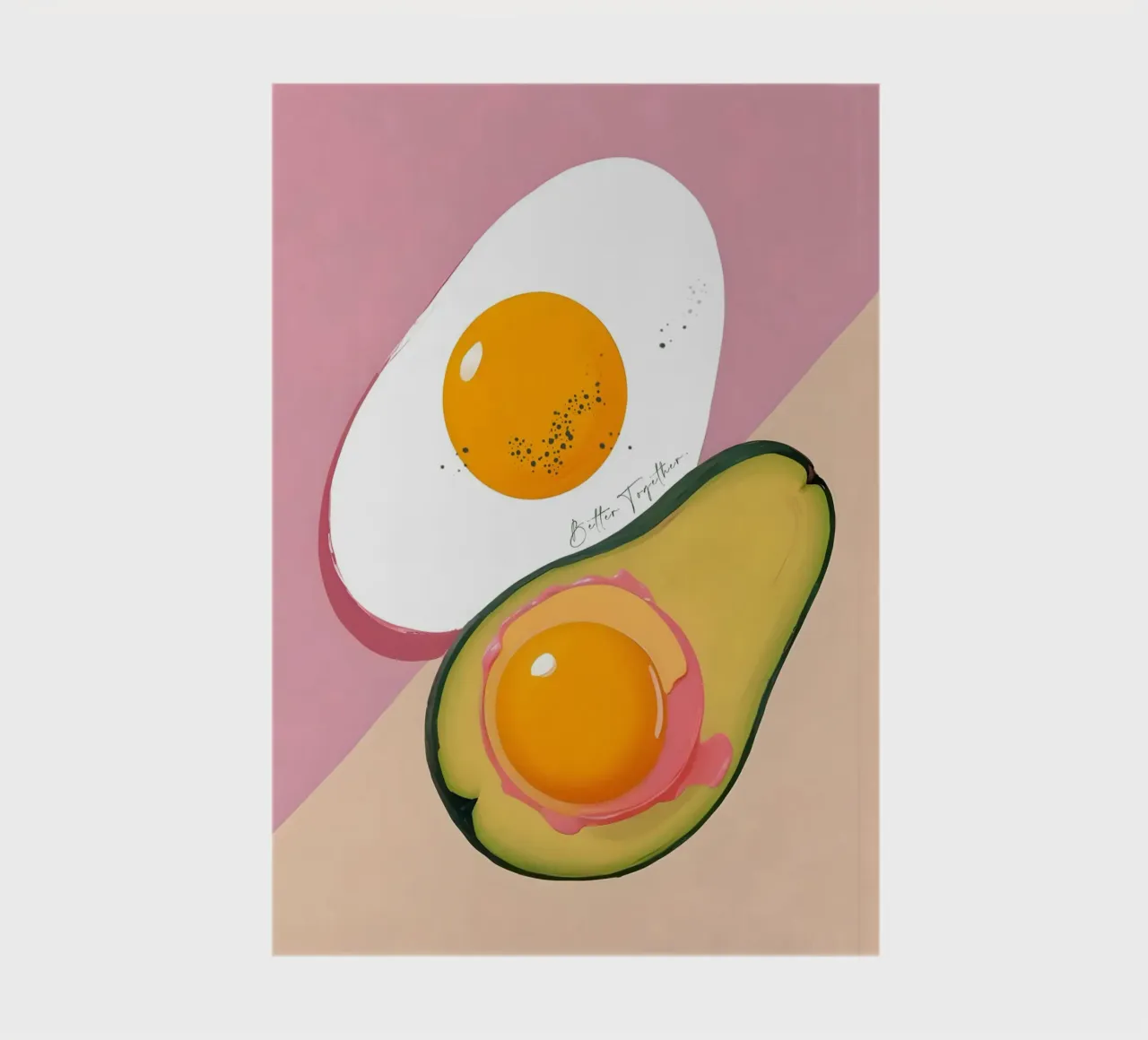 Better Together | Avocado & Eggs Couple Breakfast notebook by 83oranges