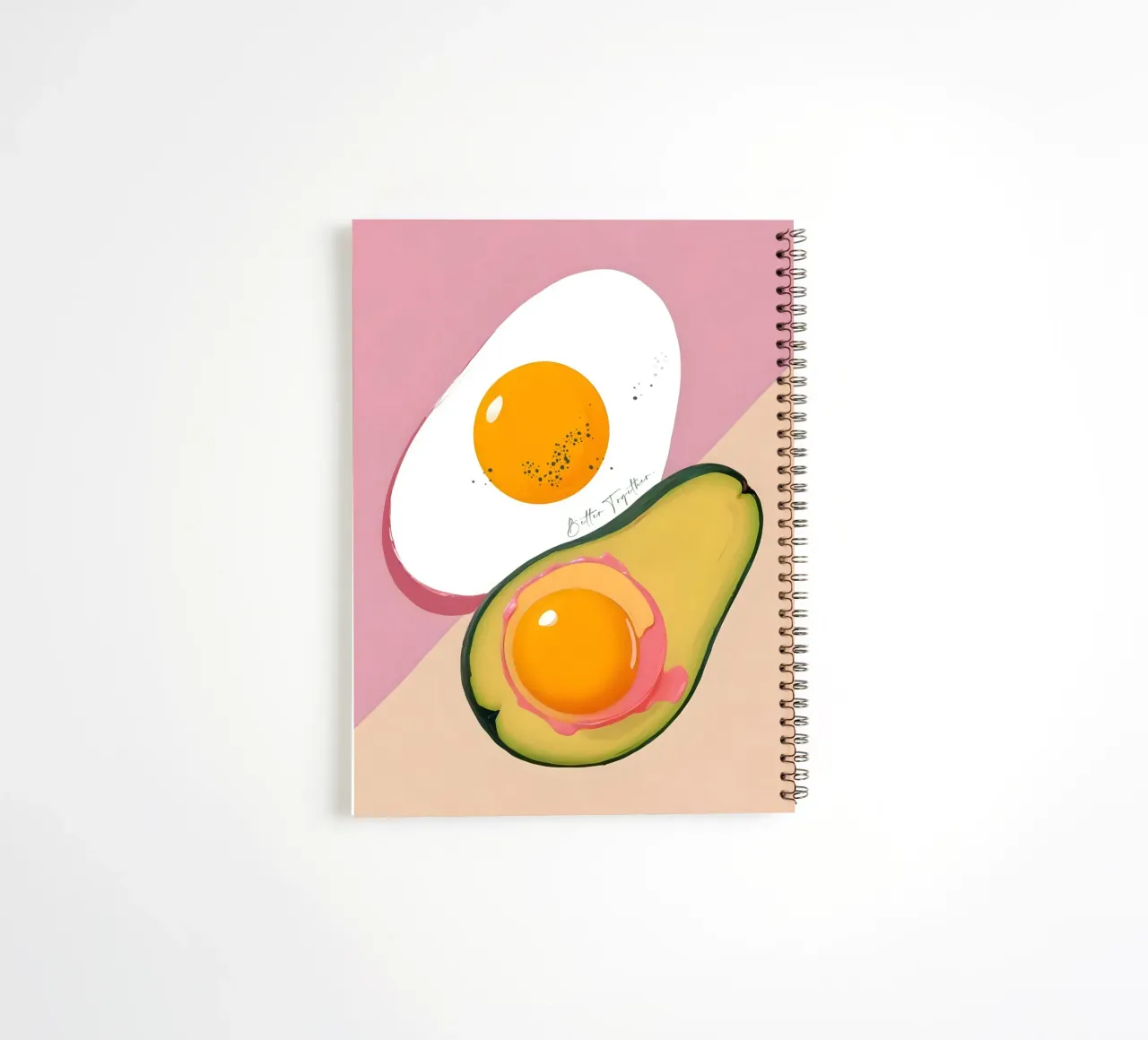 Better Together | Avocado & Eggs Couple Breakfast spiral notebook by 83oranges