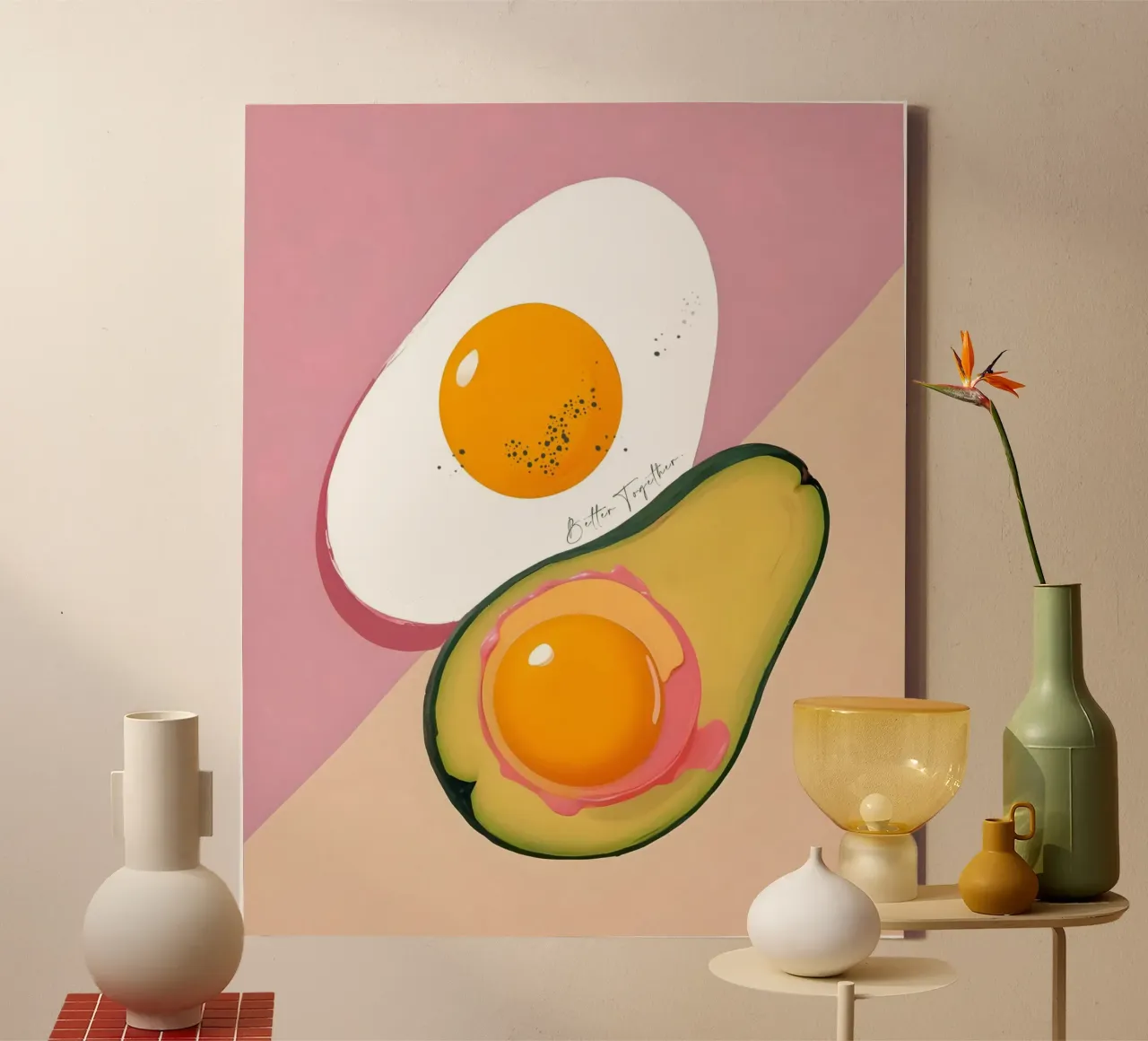 Better Together | Avocado & Eieren Ontbijt met z'n tweeën canvas van 83oranges