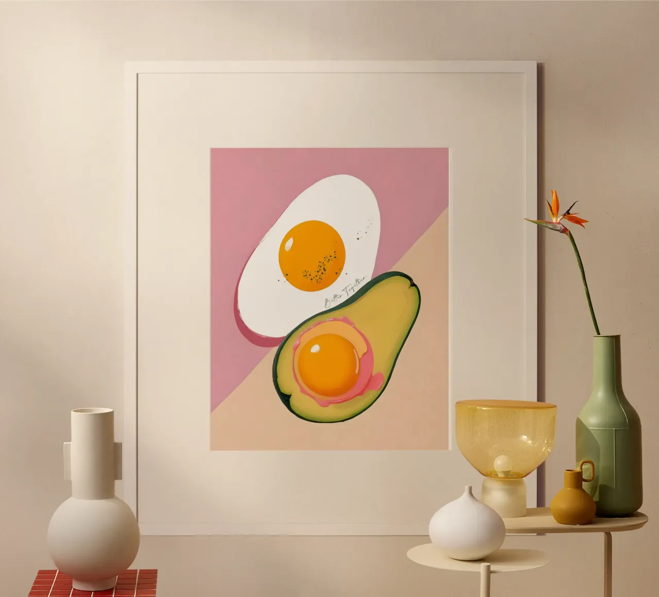 Better Together | Avocado & Eieren Ontbijt met z'n tweeën hahnemühle van 83oranges