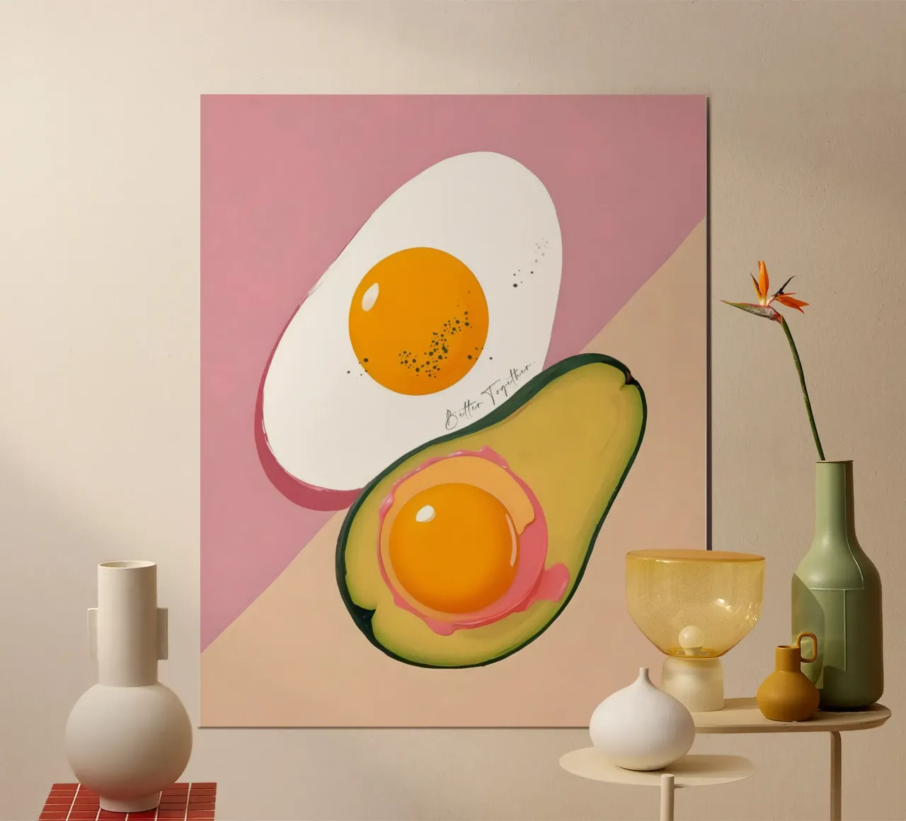 Better Together | Avocado & Eieren Ontbijt met z'n tweeën hahnemühle van 83oranges