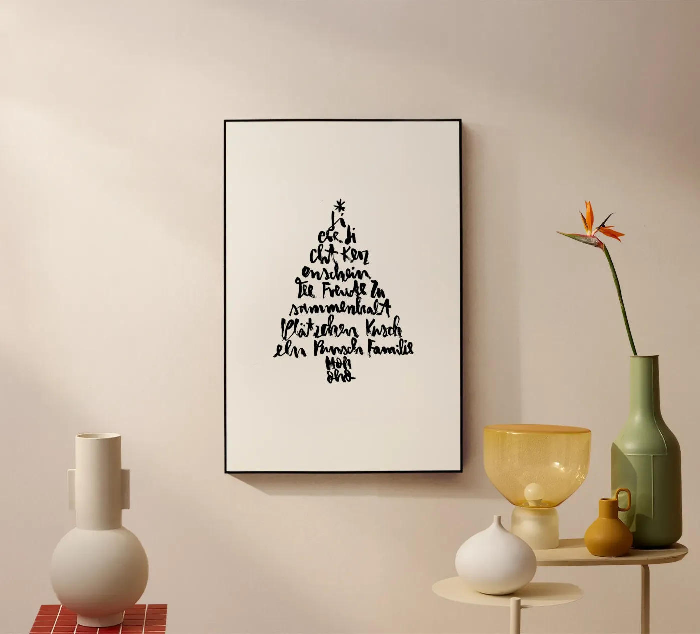 Tannenbaum acryl van Brushmeetspaper