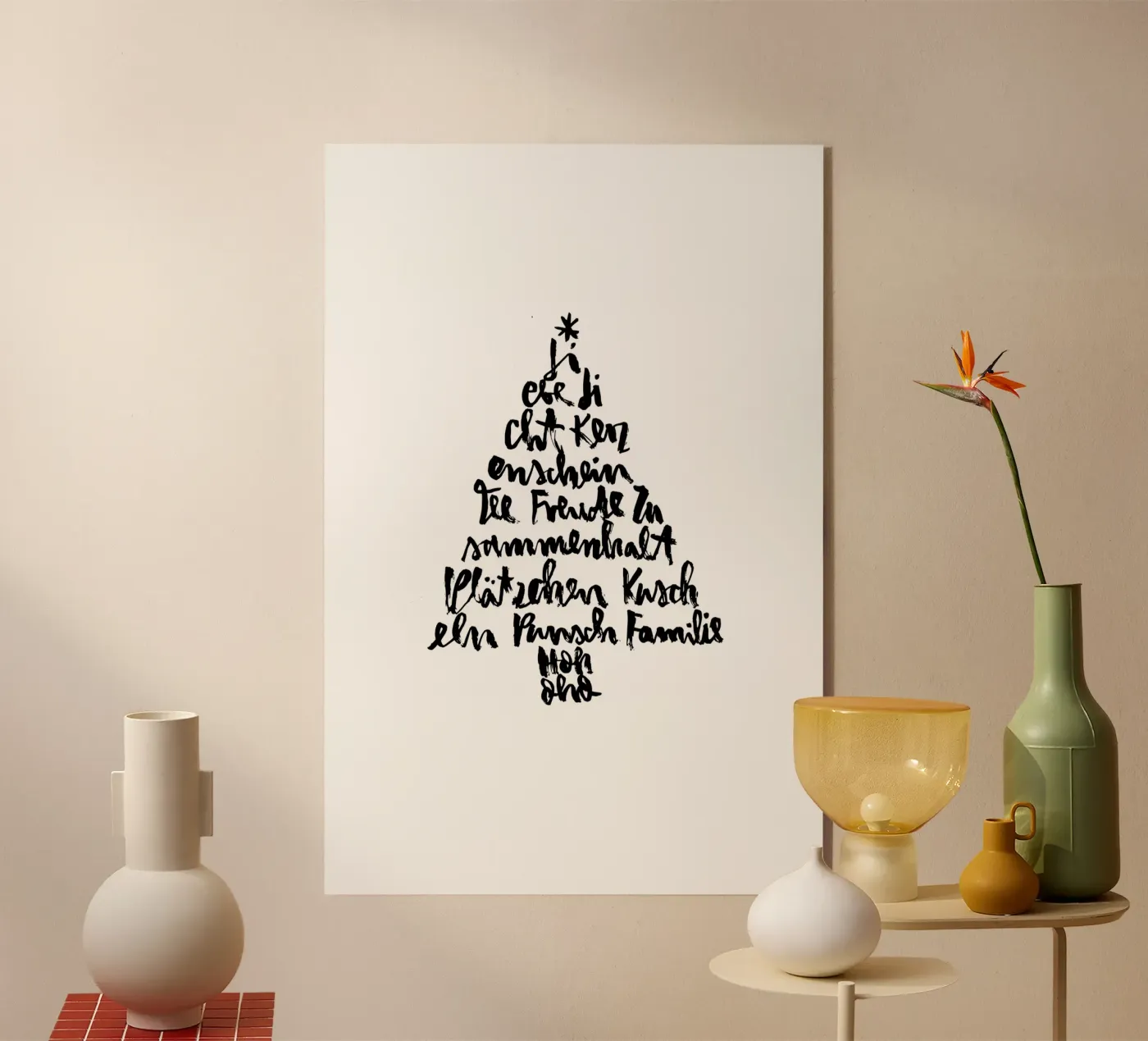 Tannenbaum Acryl-Glas von Brushmeetspaper