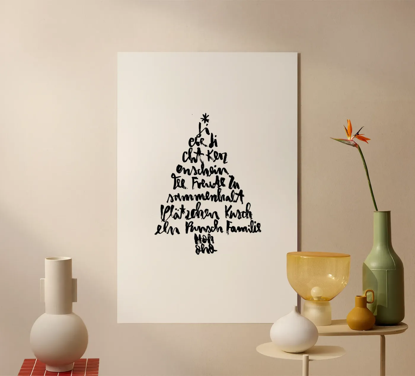 Tannenbaum acryl van Brushmeetspaper
