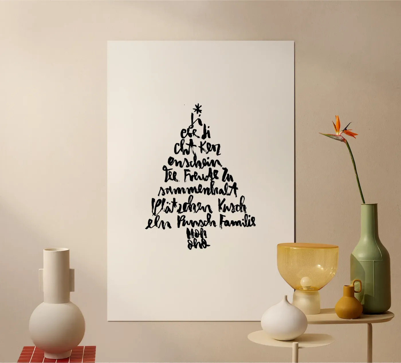 Tannenbaum poster van Brushmeetspaper