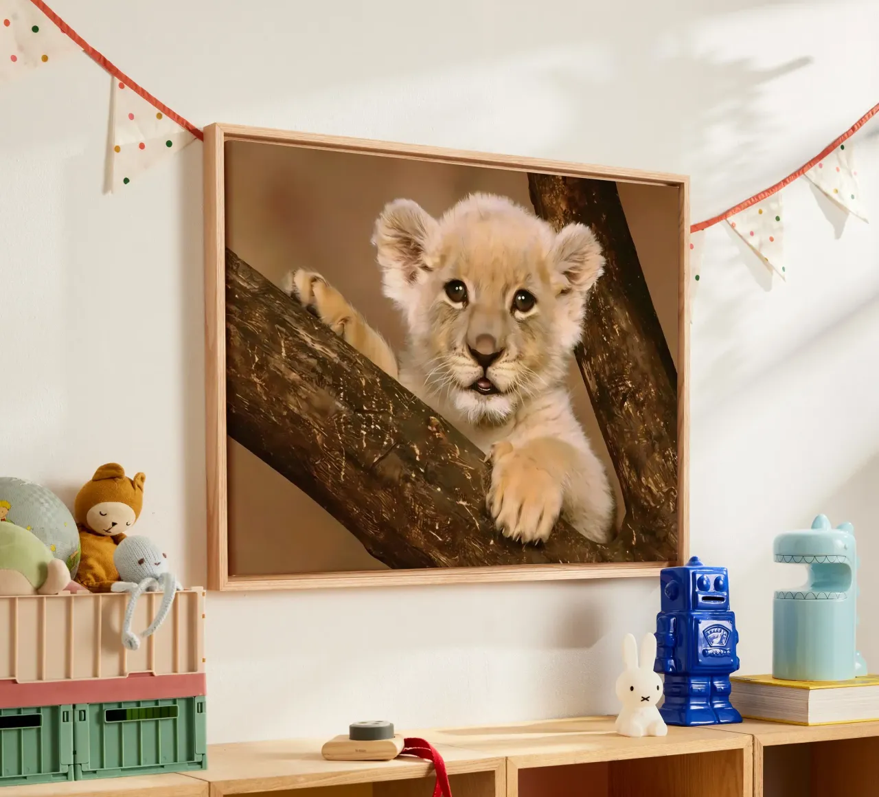 Poster animali 100 tela con Cornice a cassetta da Korrie Lane