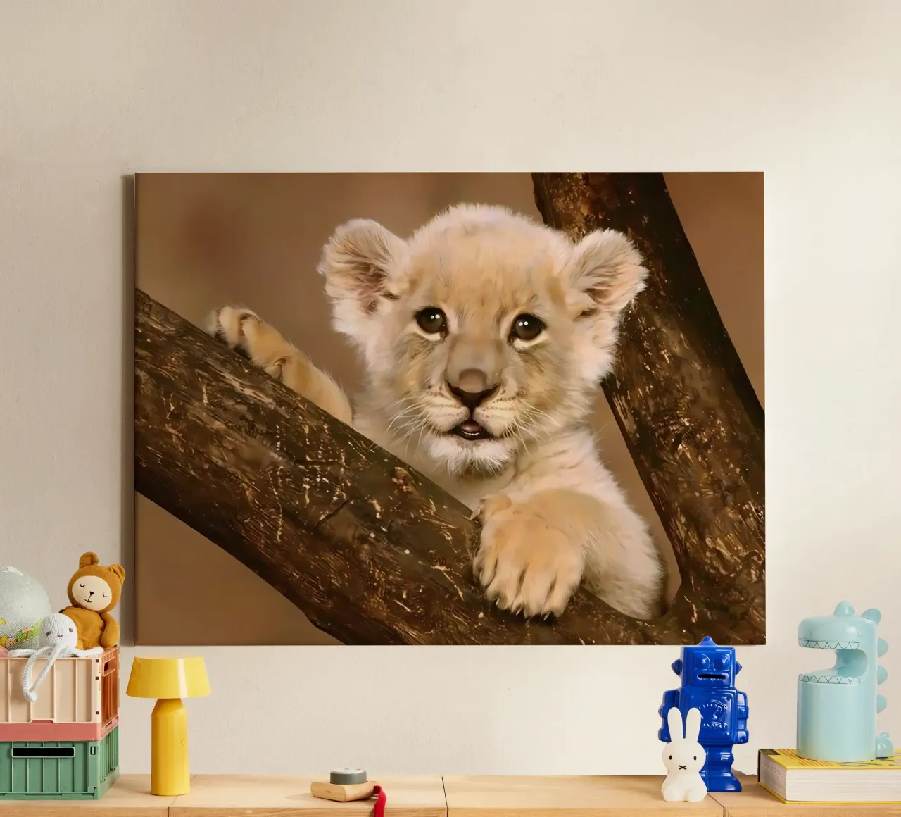 Poster animali 100 tela con Cornice a cassetta da Korrie Lane