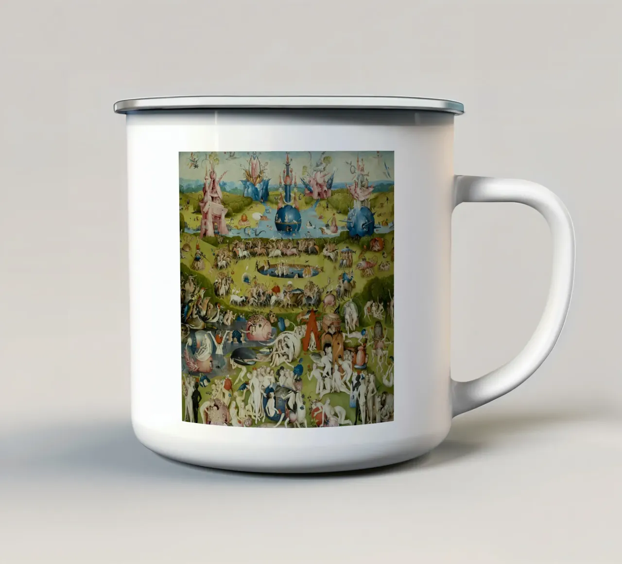 Hieronymus Bosch - Il giardino delle delizie tazza in smalto da Timeless Artworks