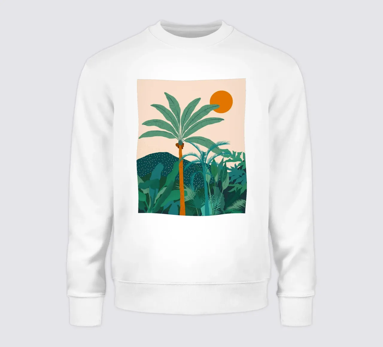 Palm Vibes Natura tropicale Giungla Foresta vintage felpa da 83oranges