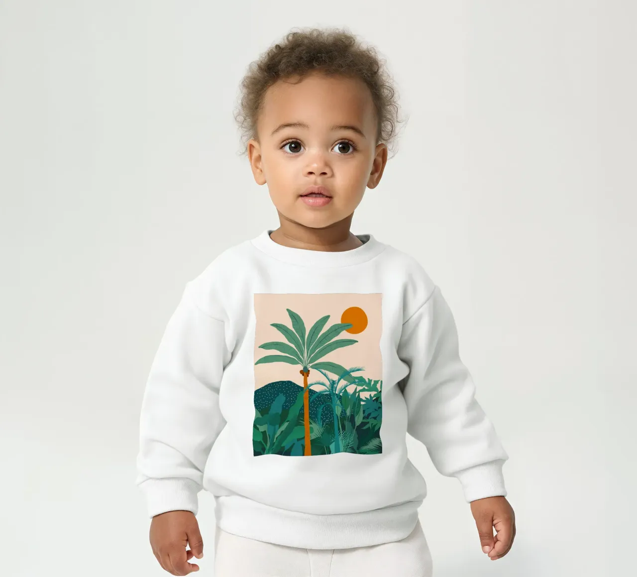 Palm Vibes Natura tropicale Giungla Foresta vintage felpa neonato da 83oranges