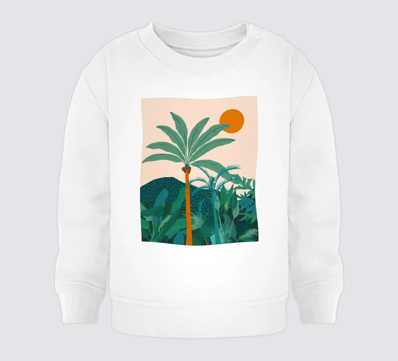 Palm Vibes Natura tropicale Giungla Foresta vintage felpa neonato da 83oranges