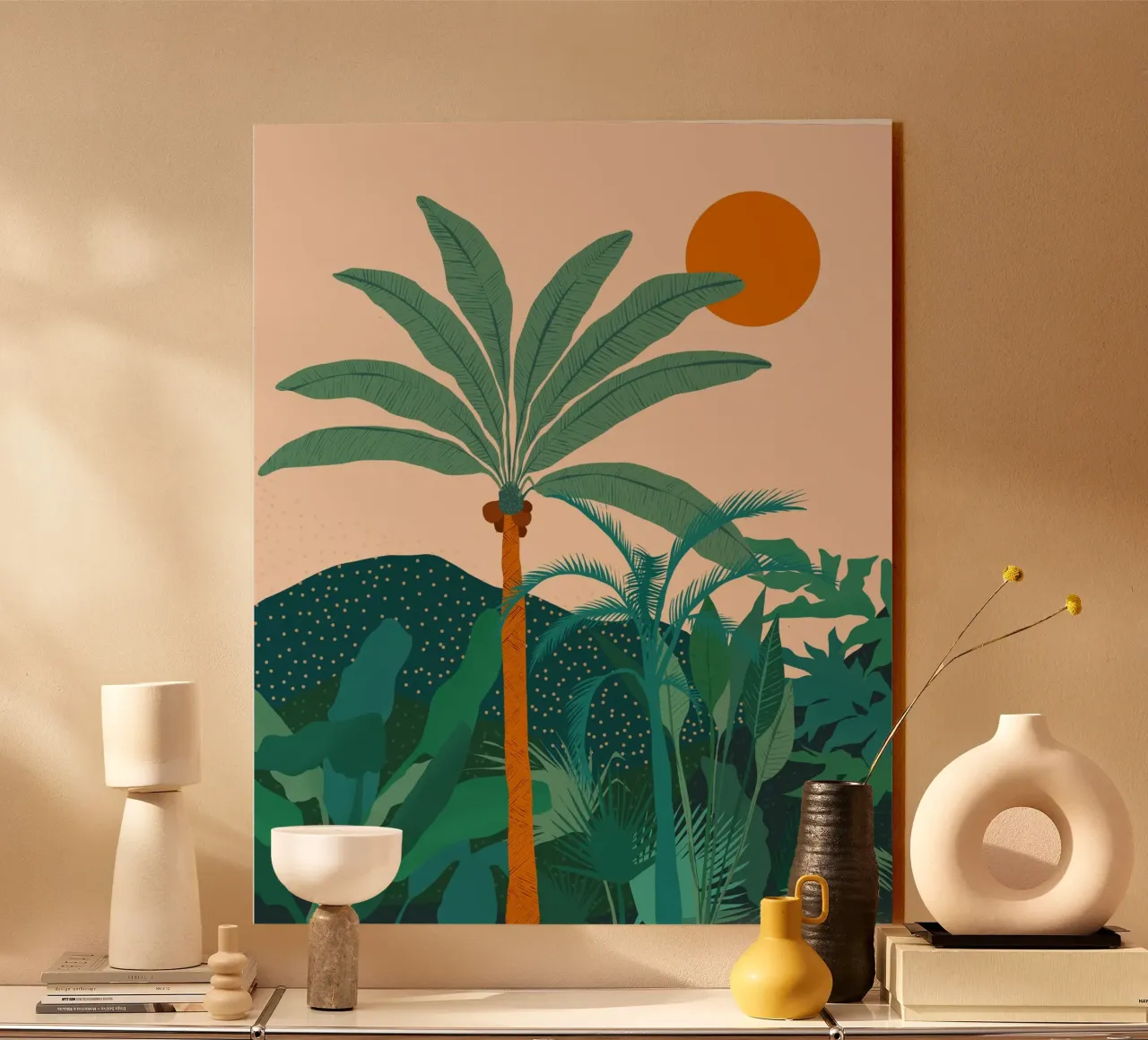 Palm Vibes Natura tropicale Giungla Foresta vintage plexiglass da 83oranges