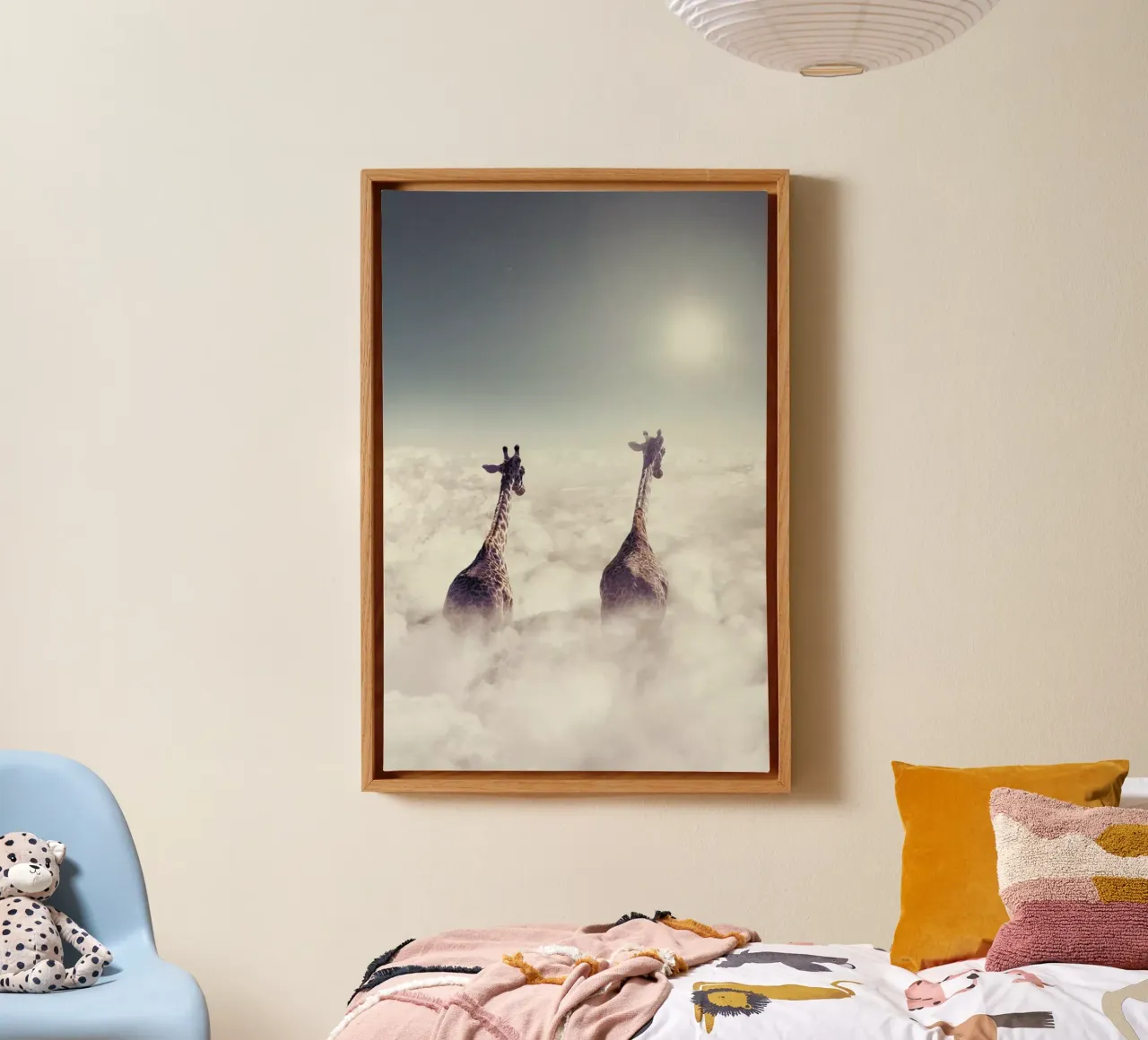 Giant Giraffes canvas met Baklijst van Jonas Loose