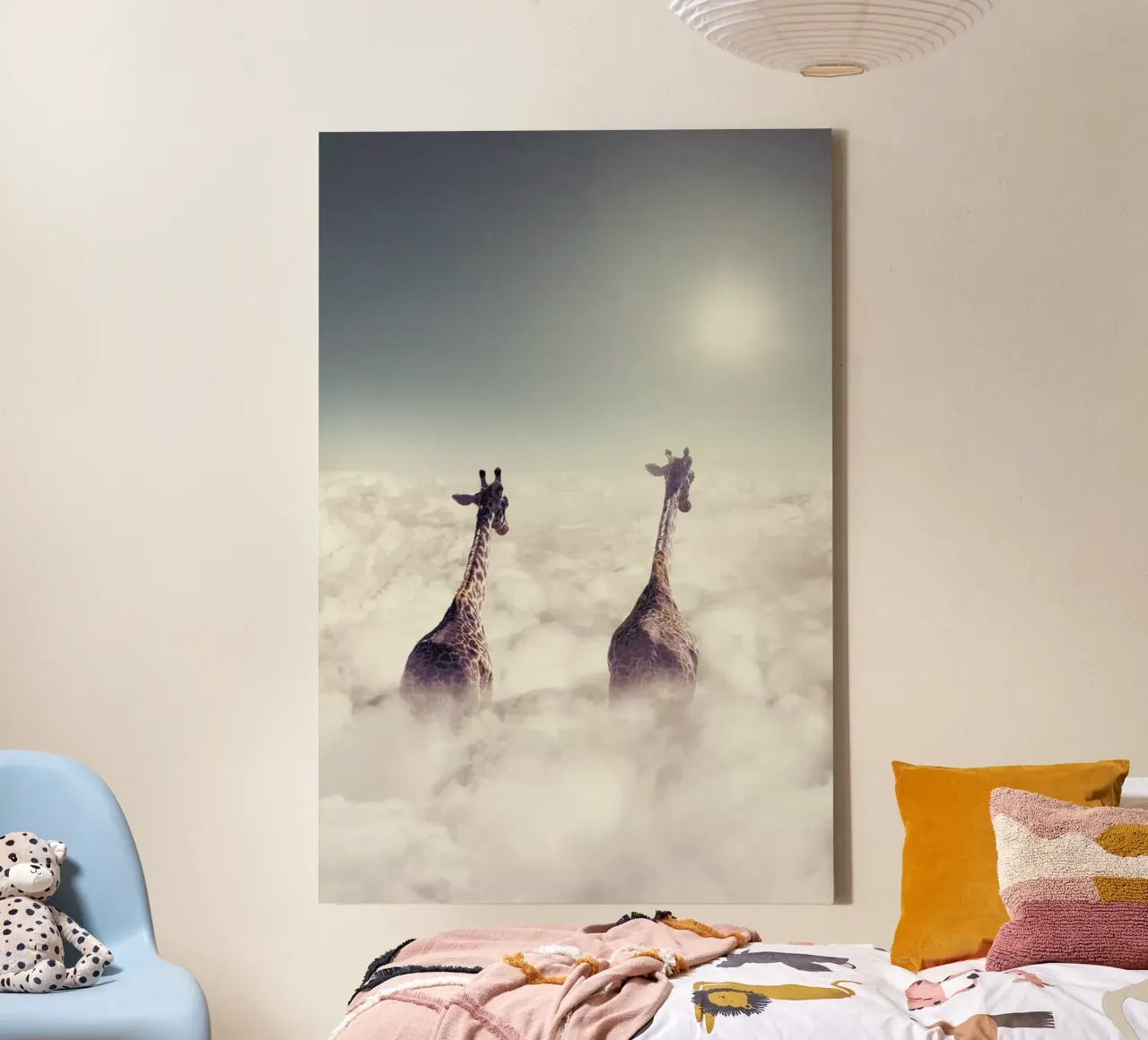 Giant Giraffes canvas met Baklijst van Jonas Loose