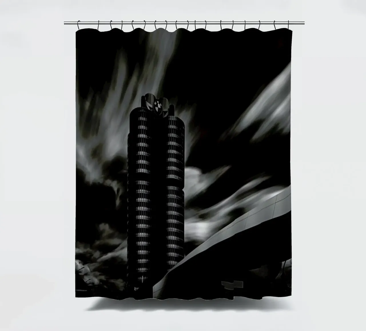 Zylinders shower curtain by Michael J. Reibert