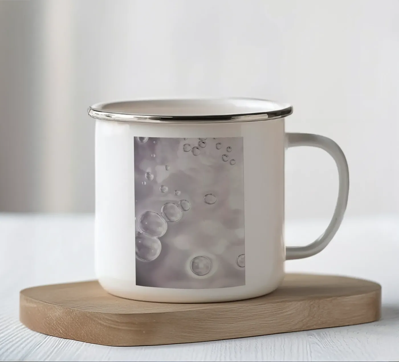 Bubbles emaille mok van Shot By Clint