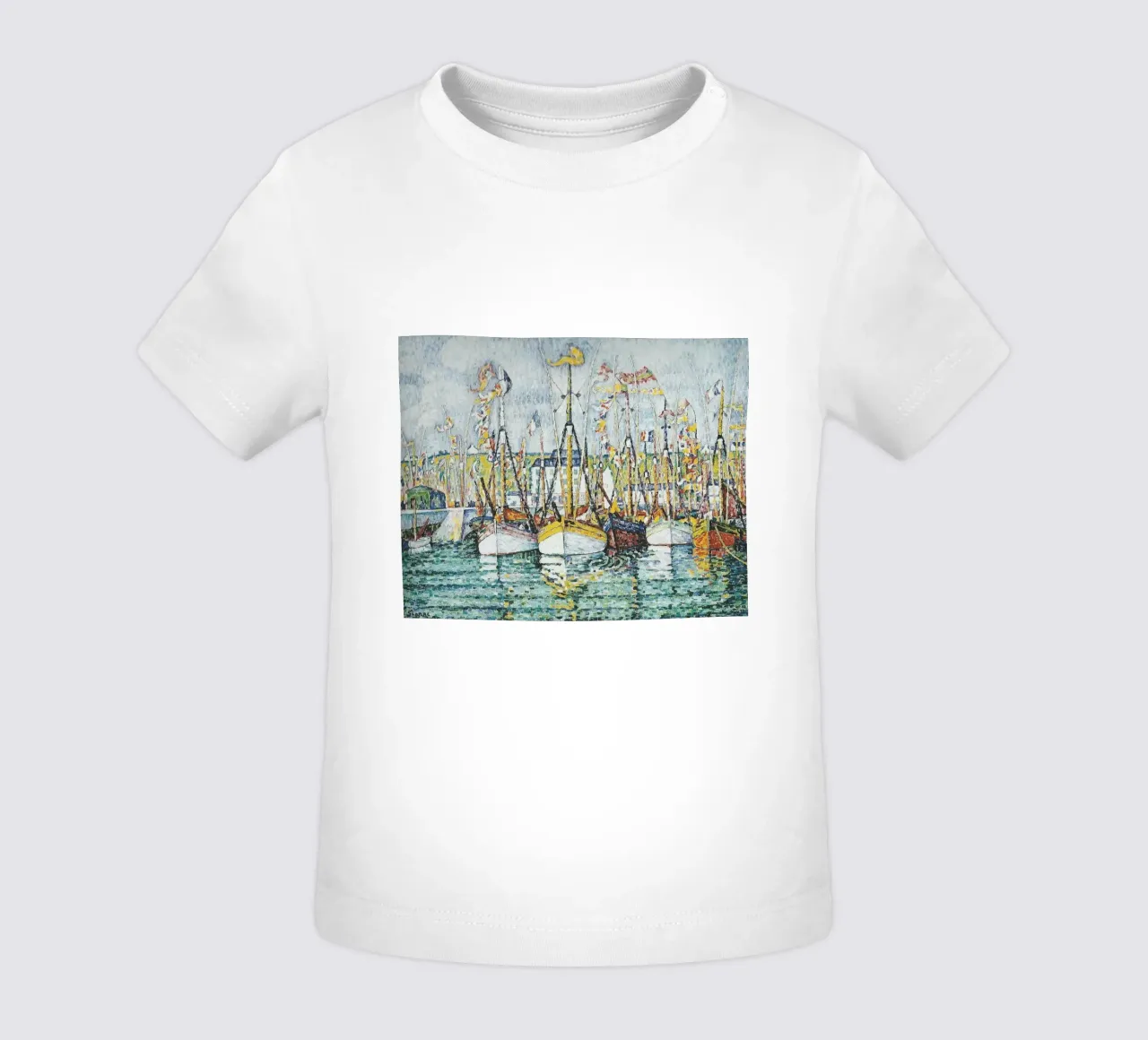 Paul Signac - Benedizione delle tonniere a Groix maglietta neonato da Timeless Artworks