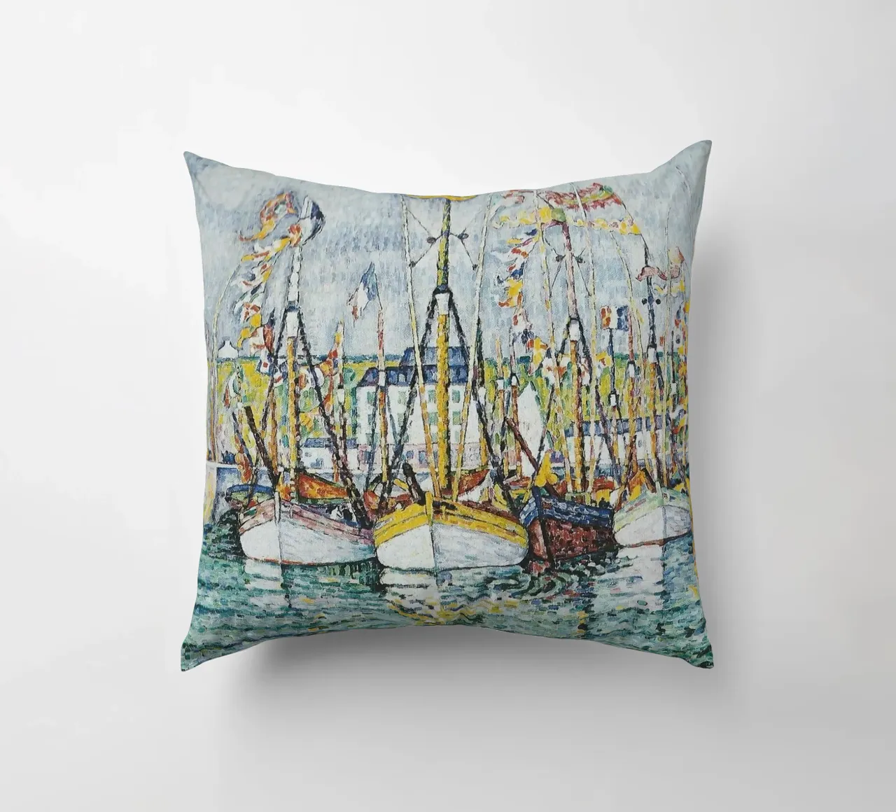 Paul Signac - Benedizione delle tonniere a Groix cuscino da Timeless Artworks