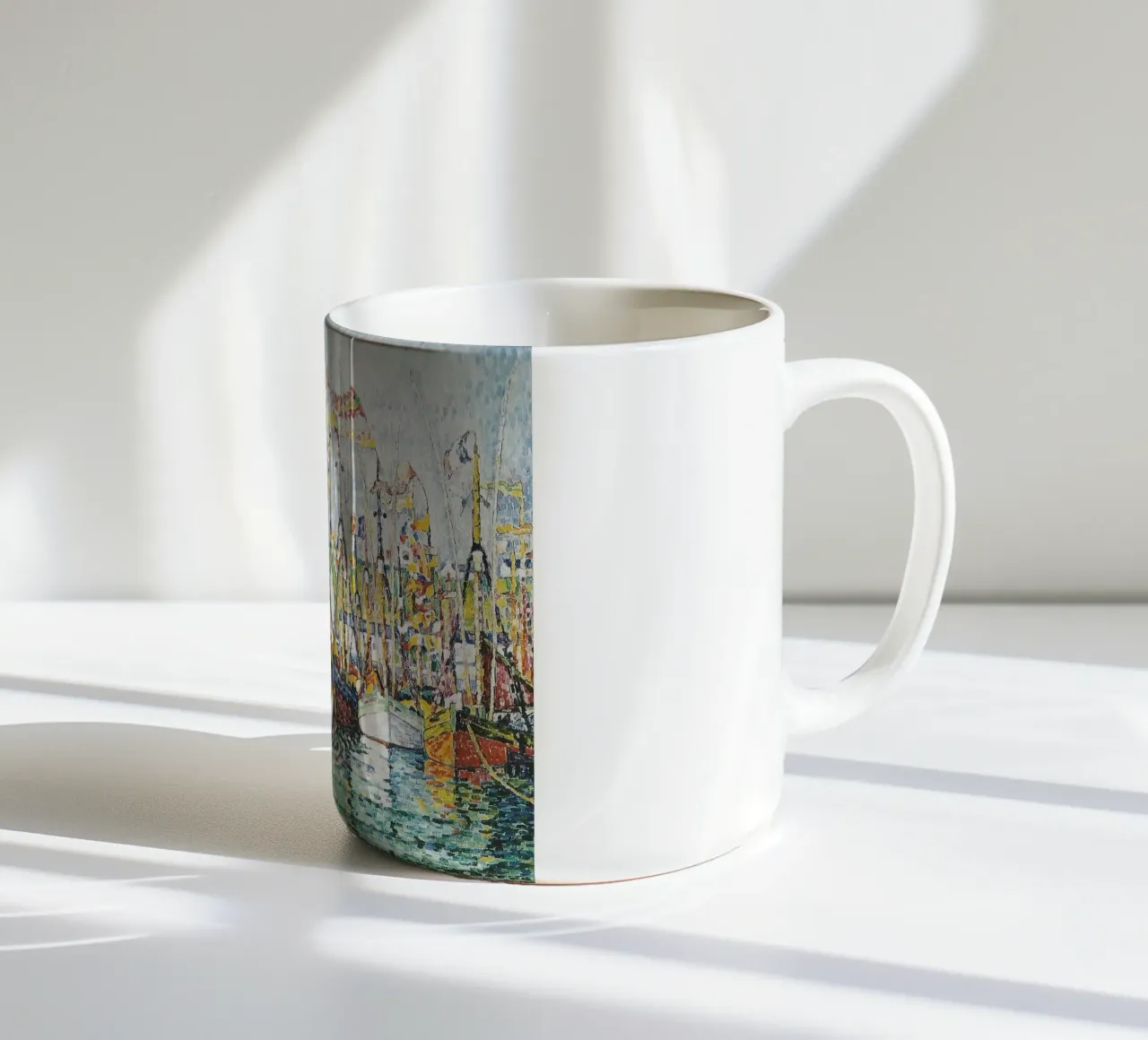 Paul Signac - Benedizione delle tonniere a Groix tazza in ceramica da Timeless Artworks