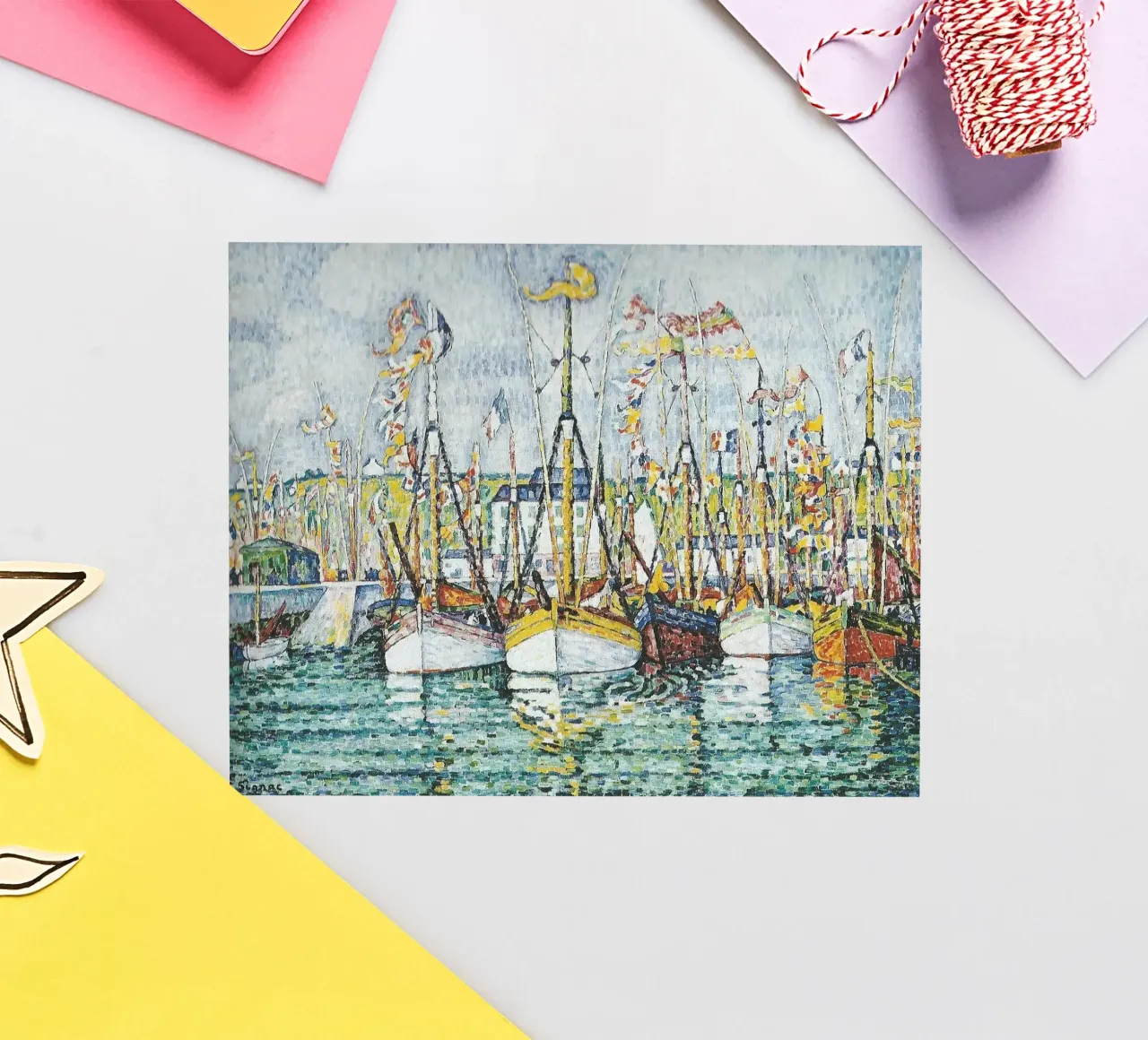 Paul Signac - Bendición de los atuneros en Groix pegatina de Timeless Artworks