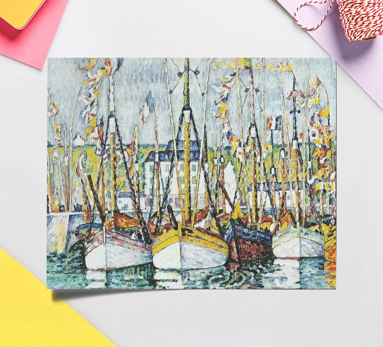 Paul Signac - Blessing of the tuna boats in Groix sticker sheet by Timeless Artworks