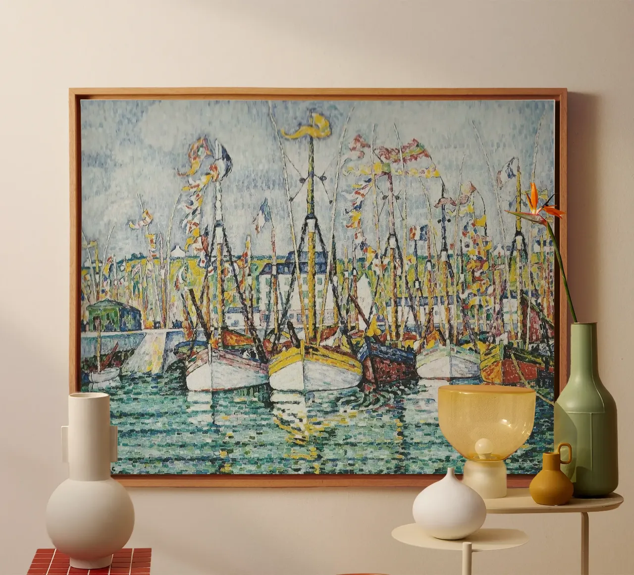 Paul Signac - Blessing of the tuna boats in Groix canvas by Timeless Artworks
