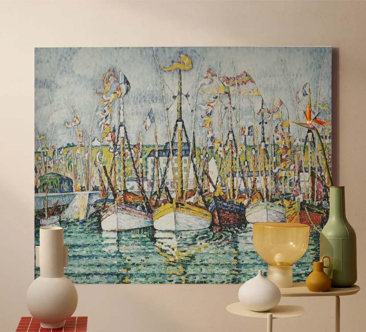 Paul Signac - Blessing of the tuna boats in Groix canvas by Timeless Artworks