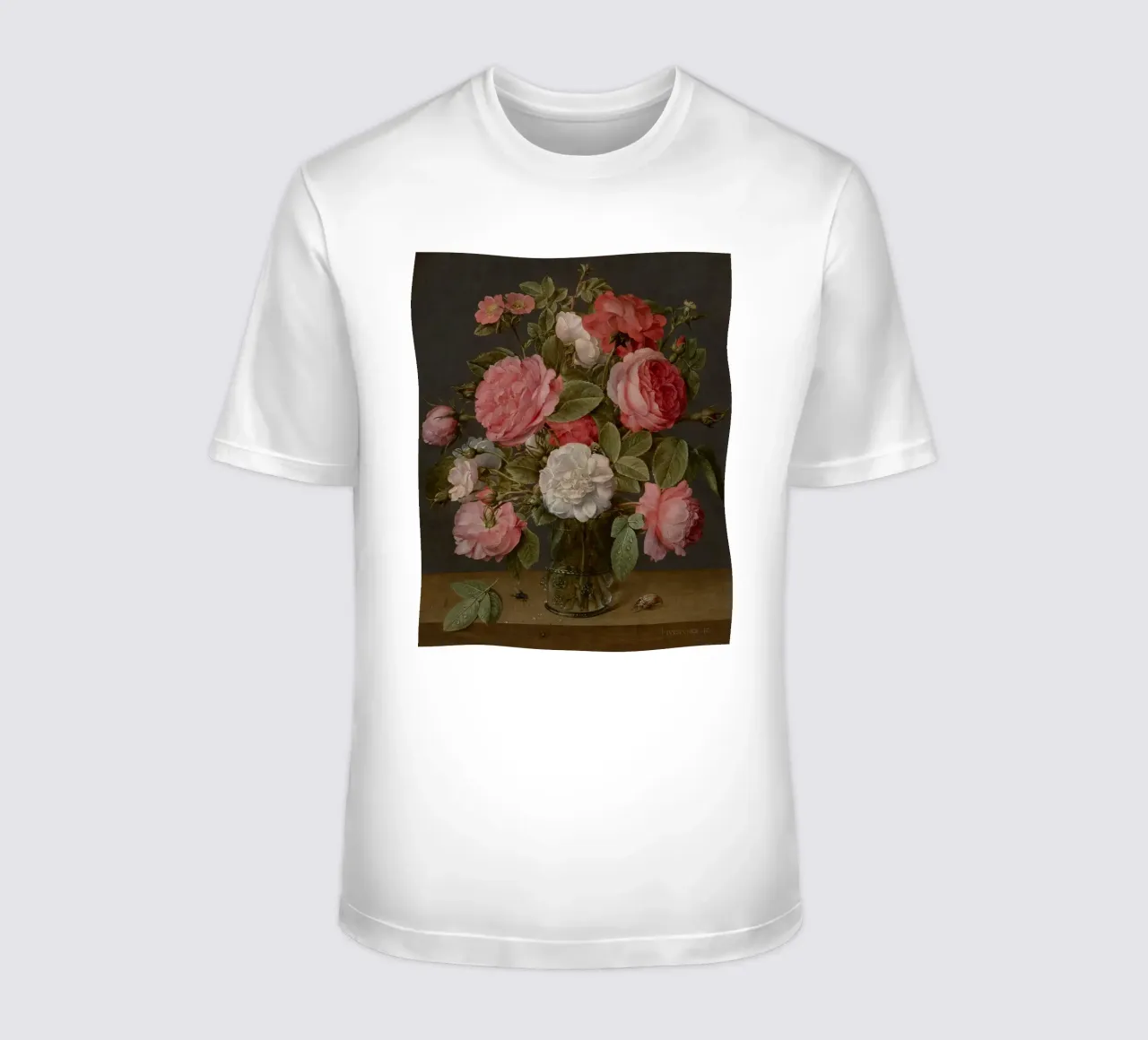 Jacob van Hulsdonck - Rose in un vaso di vetro. 1640 - 1645 t-shirt da Timeless Artworks