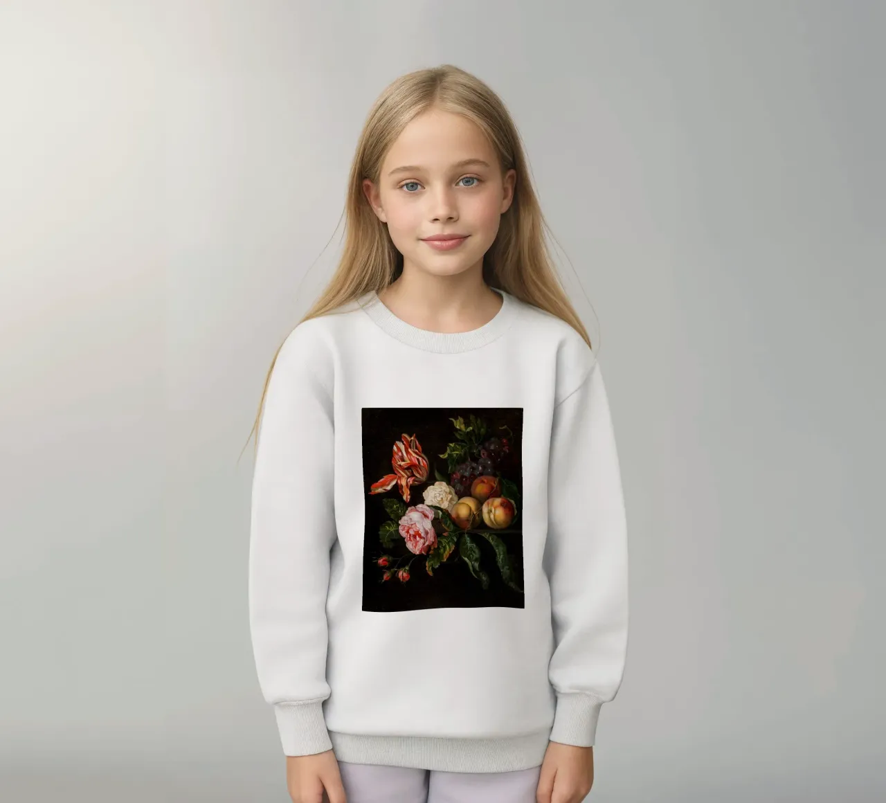 Ernest Stuven Natura morta con pesche felpa bambino da Timeless Artworks