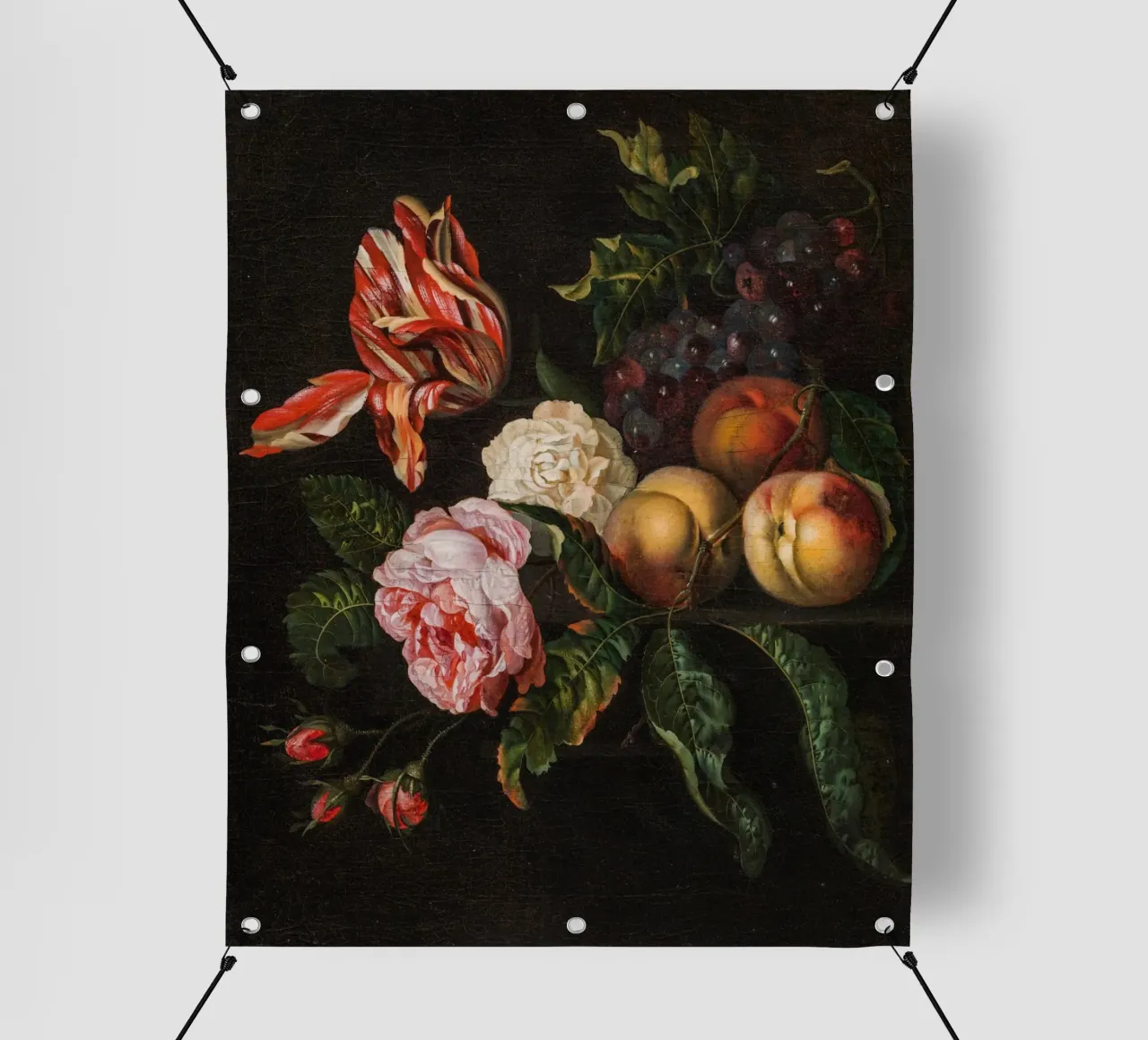 Ernest Stuven Natura morta con pesche telo in pvc da Timeless Artworks