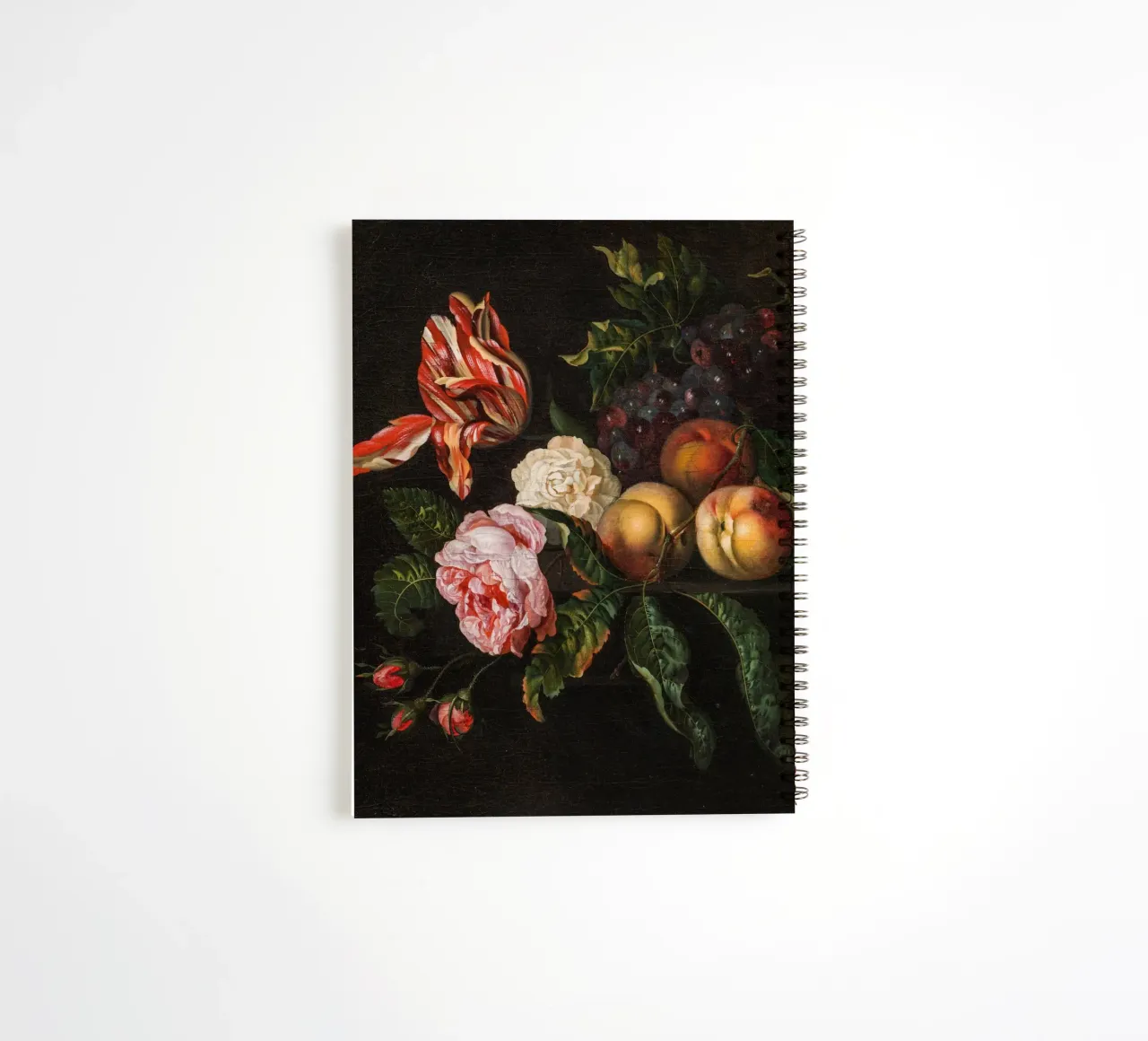 Ernest Stuven Still-life with peaches spiral notebook by Timeless Artworks