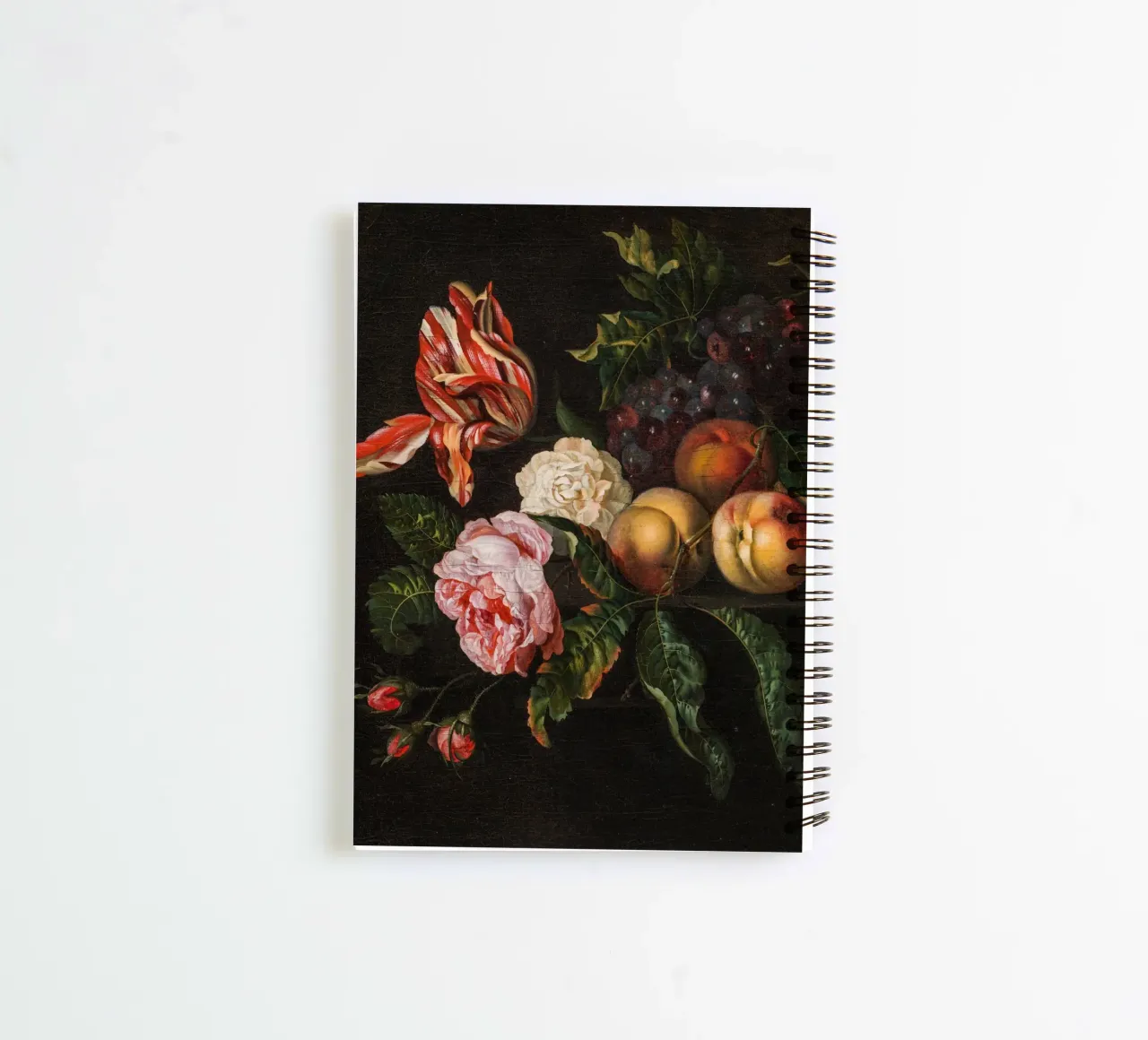 Ernest Stuven Still-life with peaches spiral notebook by Timeless Artworks