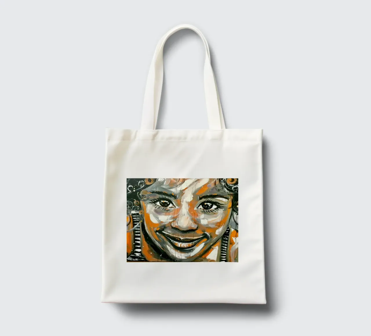 Un sorriso per voi borsa in juta da Happy 😃 Art 🎨 by Christine Schnoell
