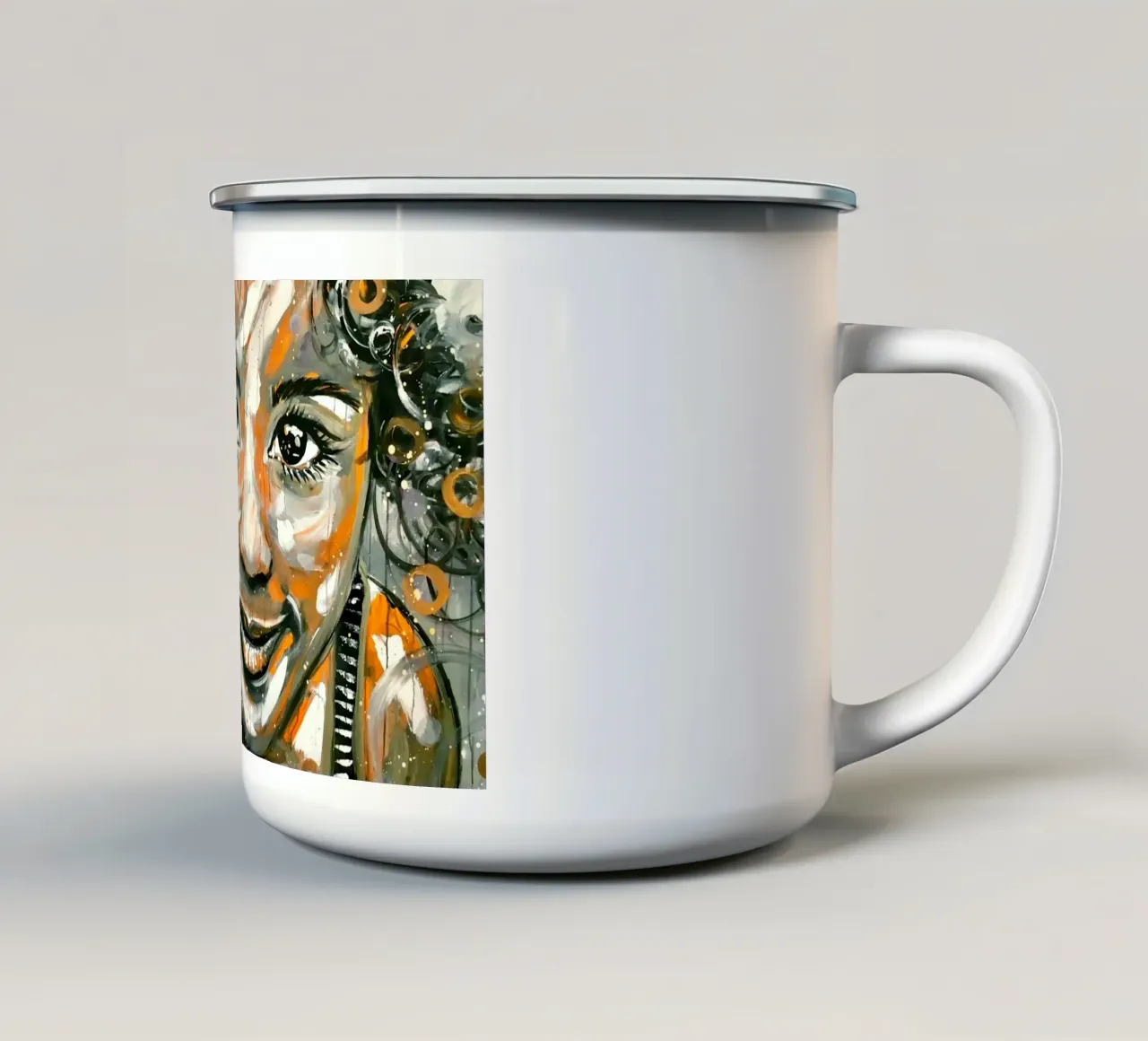 Ein Lächeln für Sie Emaille Tasse von Happy 😃 Art 🎨 by Christine Schnoell