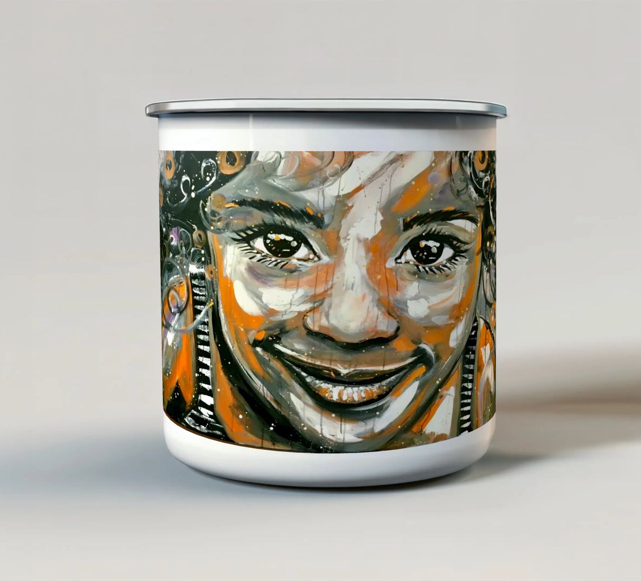 Un sorriso per voi tazza in smalto da Happy 😃 Art 🎨 by Christine Schnoell