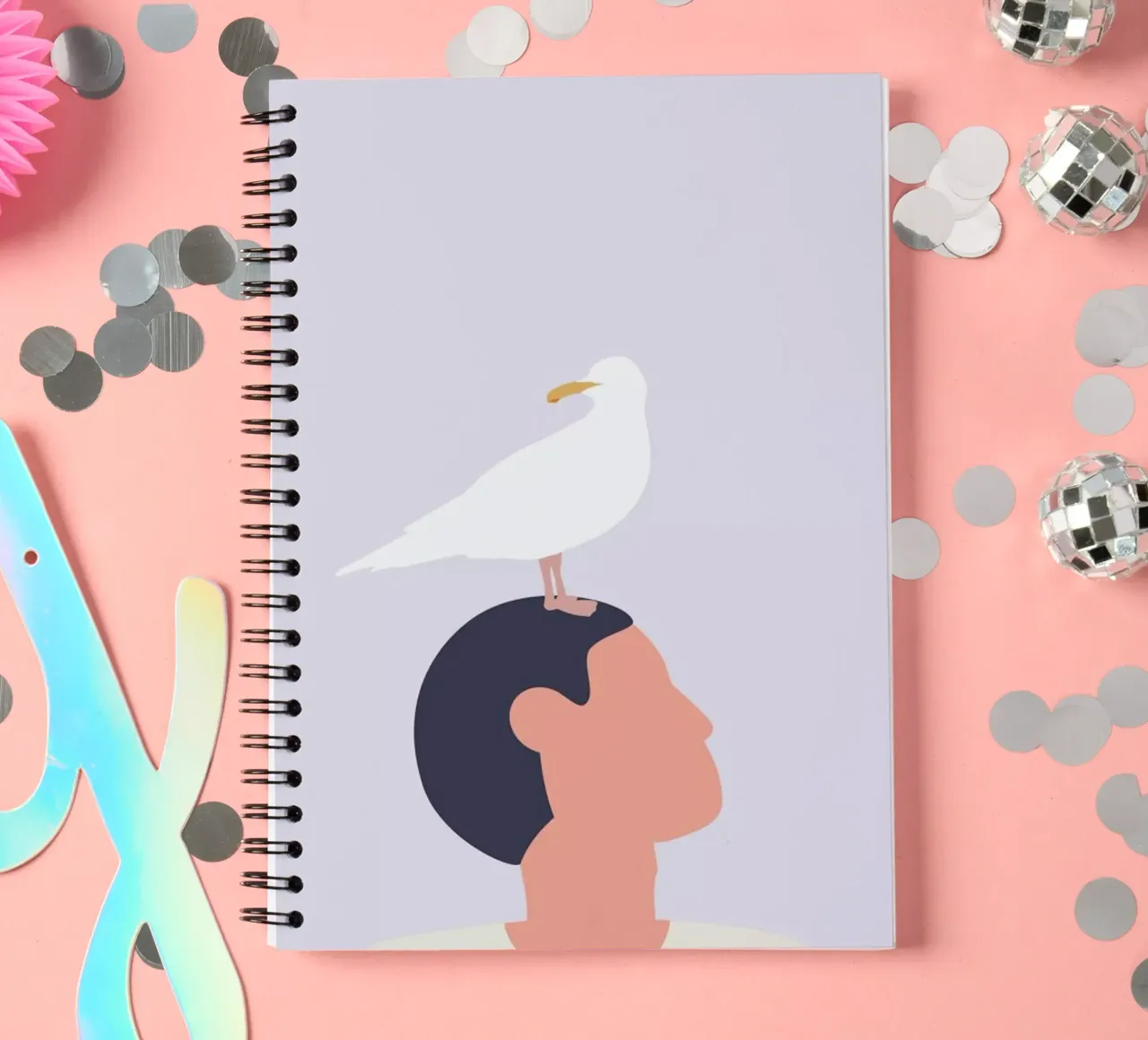 Mågefugle spiral notebook by Swen Swensøn