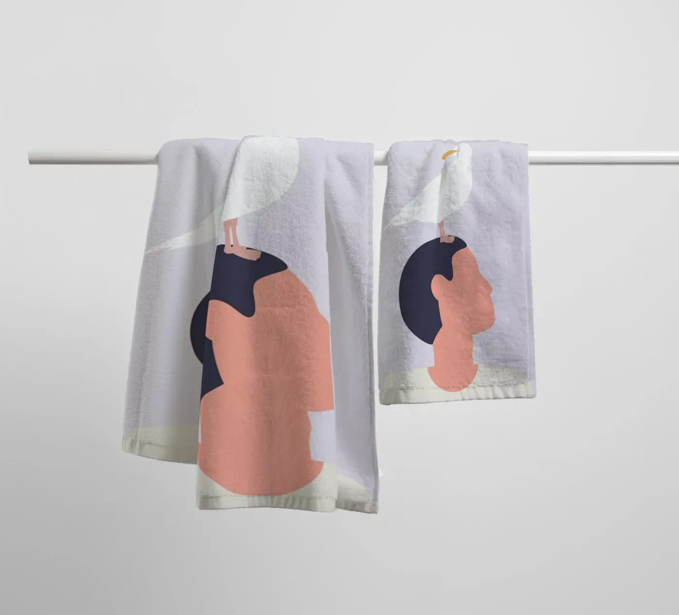 Mågefugle badhanddoek van Swen Swensøn
