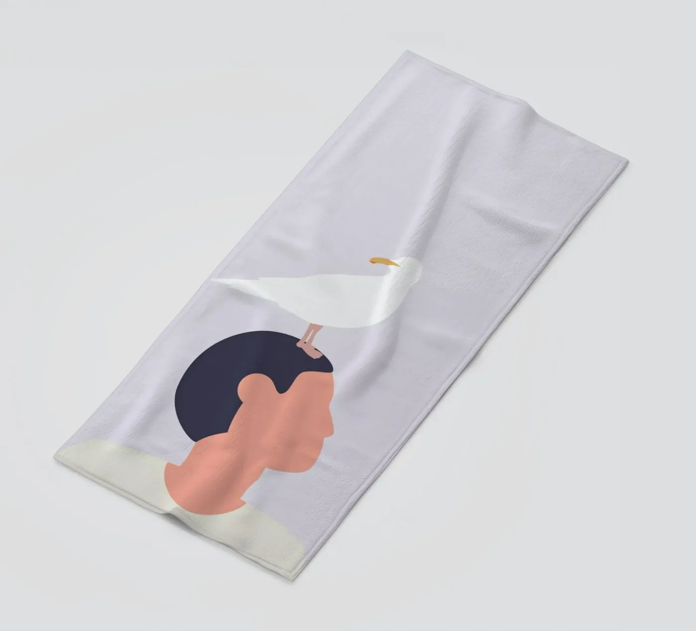 Mågefugle beach towel by Swen Swensøn