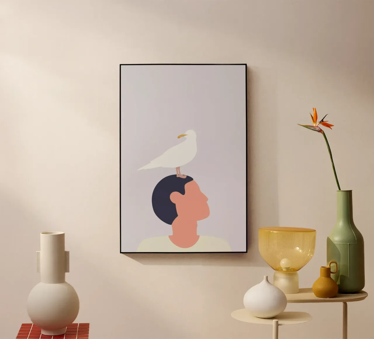 Mågefugle acryl van Swen Swensøn